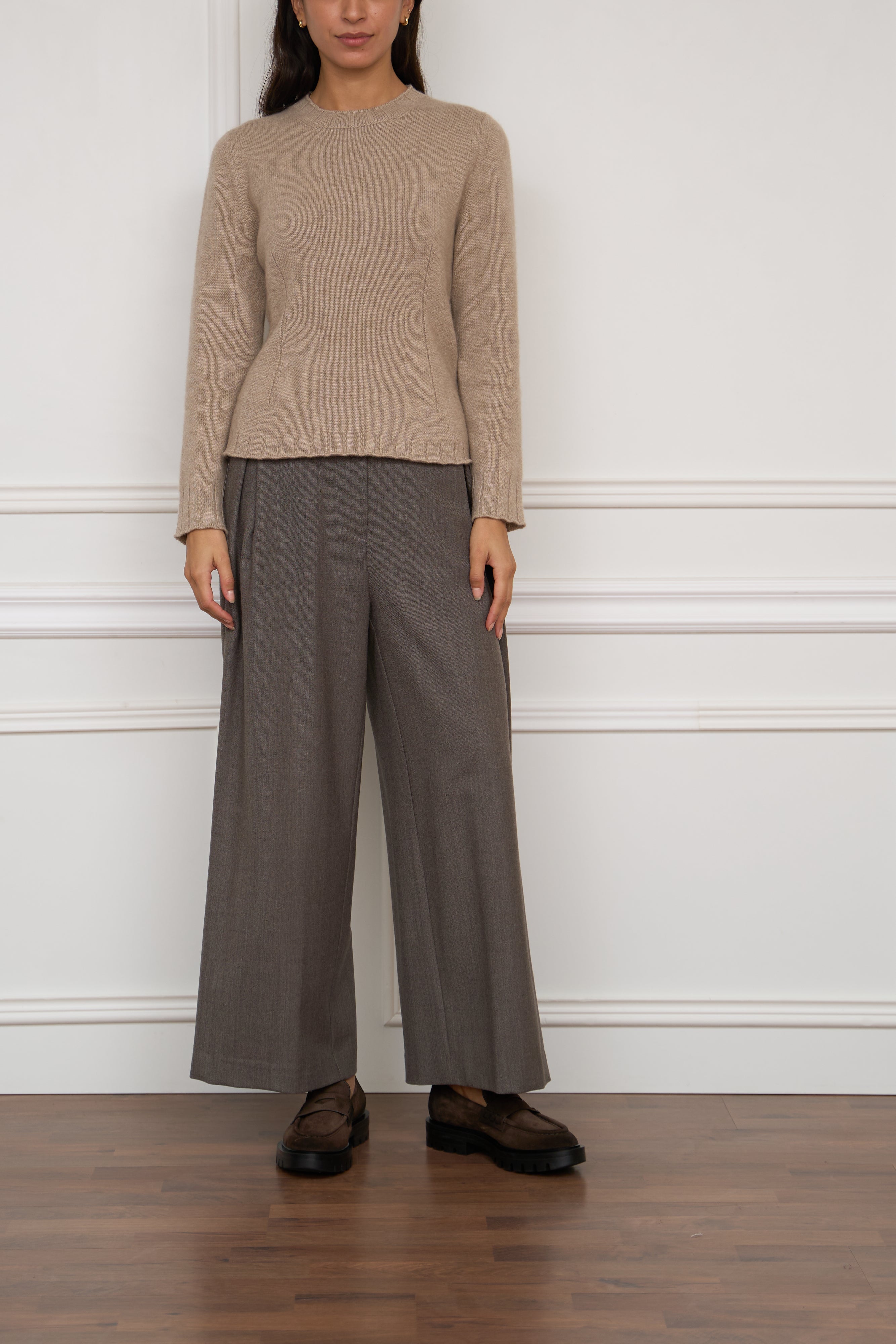 Wollhose in taupe