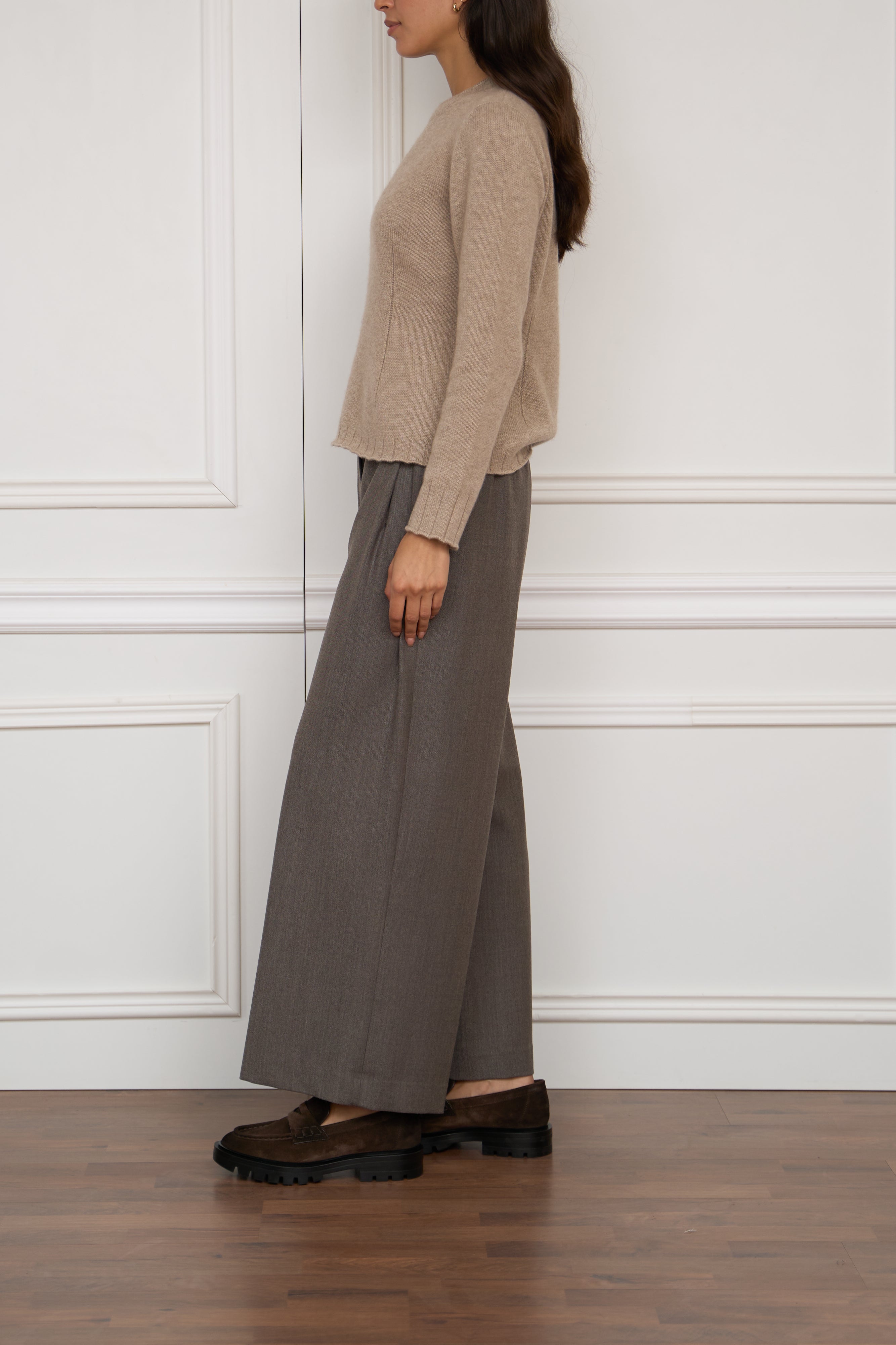Wollhose in taupe