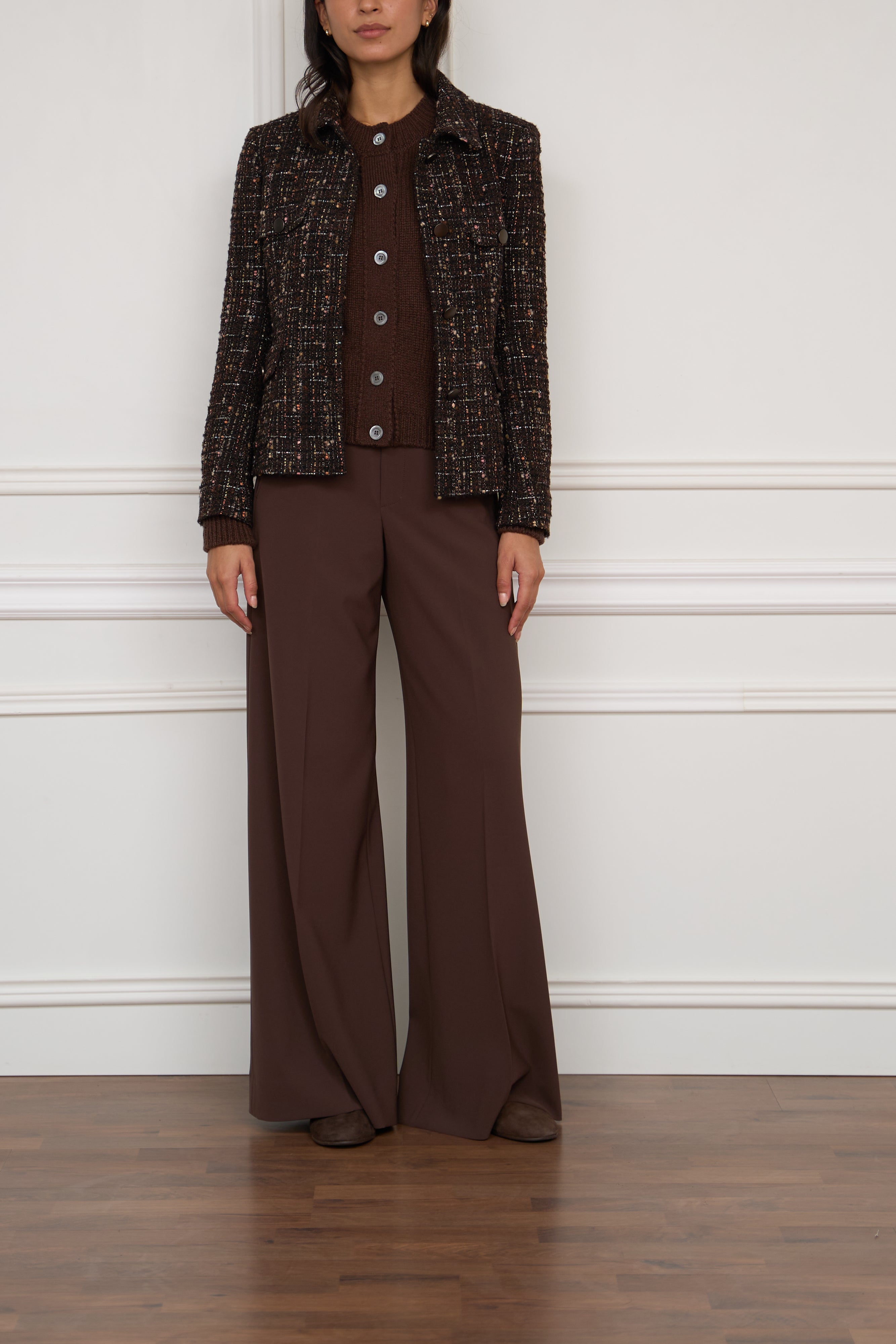 Bouclé-Blazer 'India' in braun