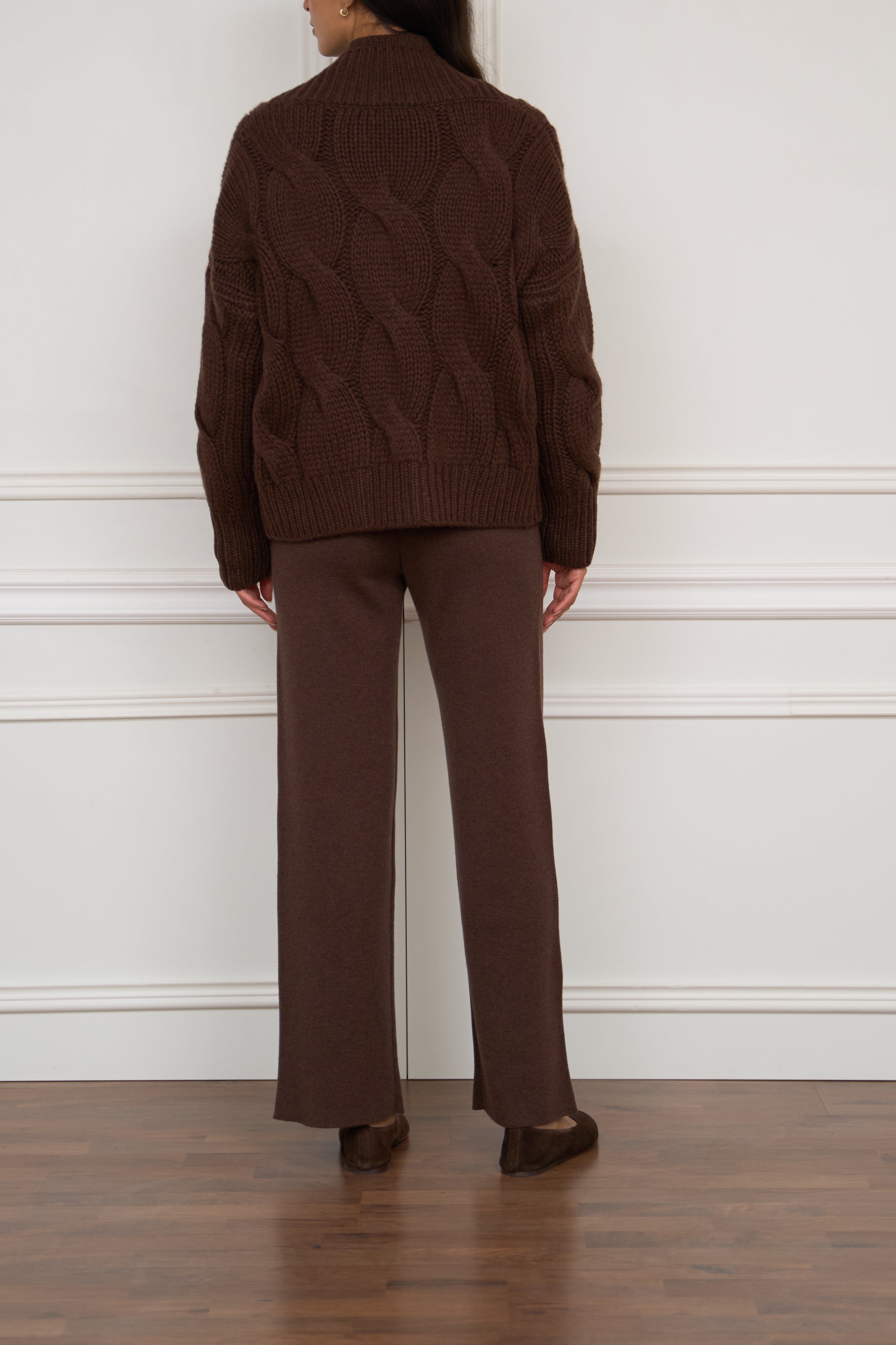 Kaschmir Strickjacke in braun