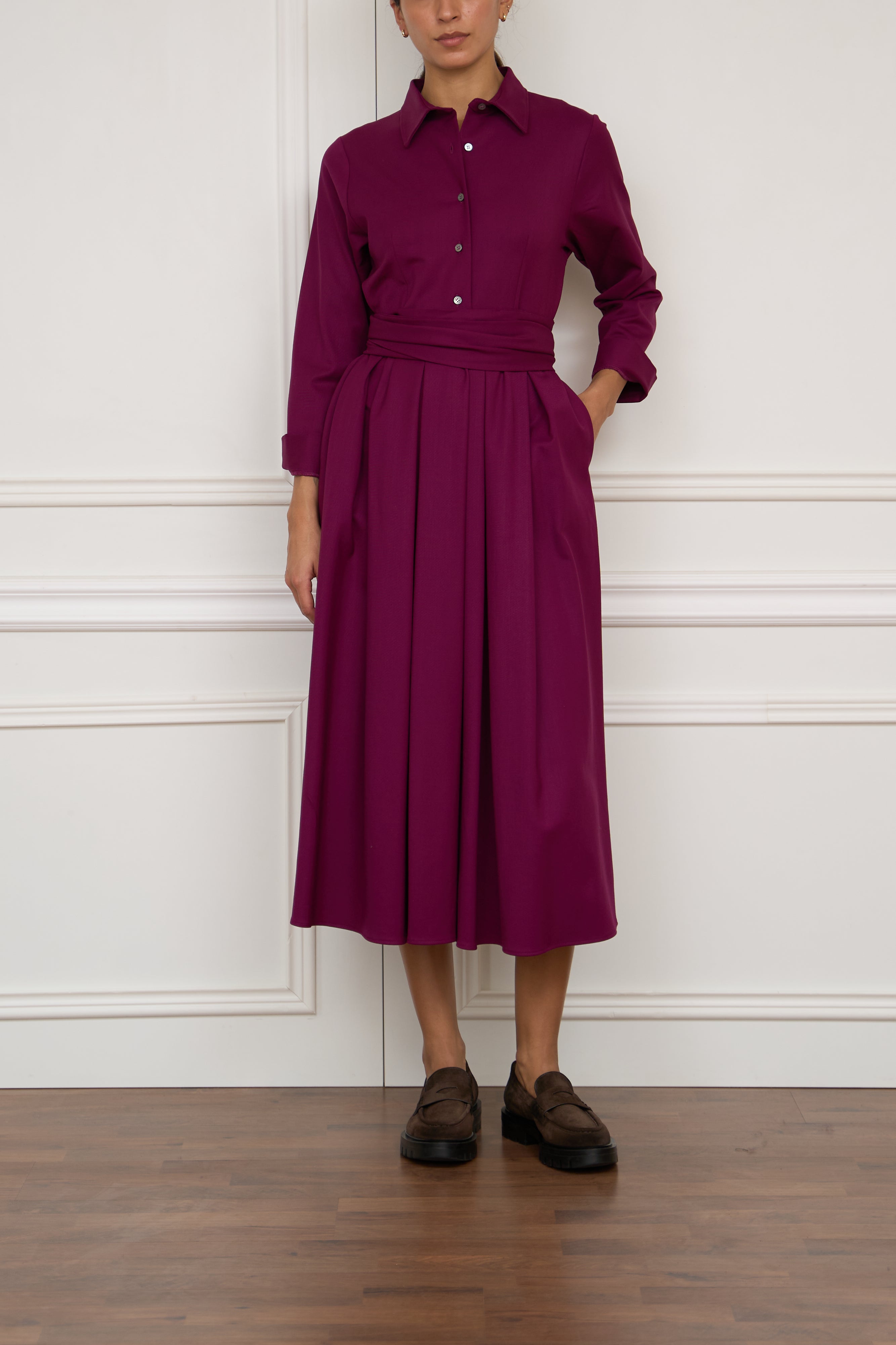Kleid in magenta