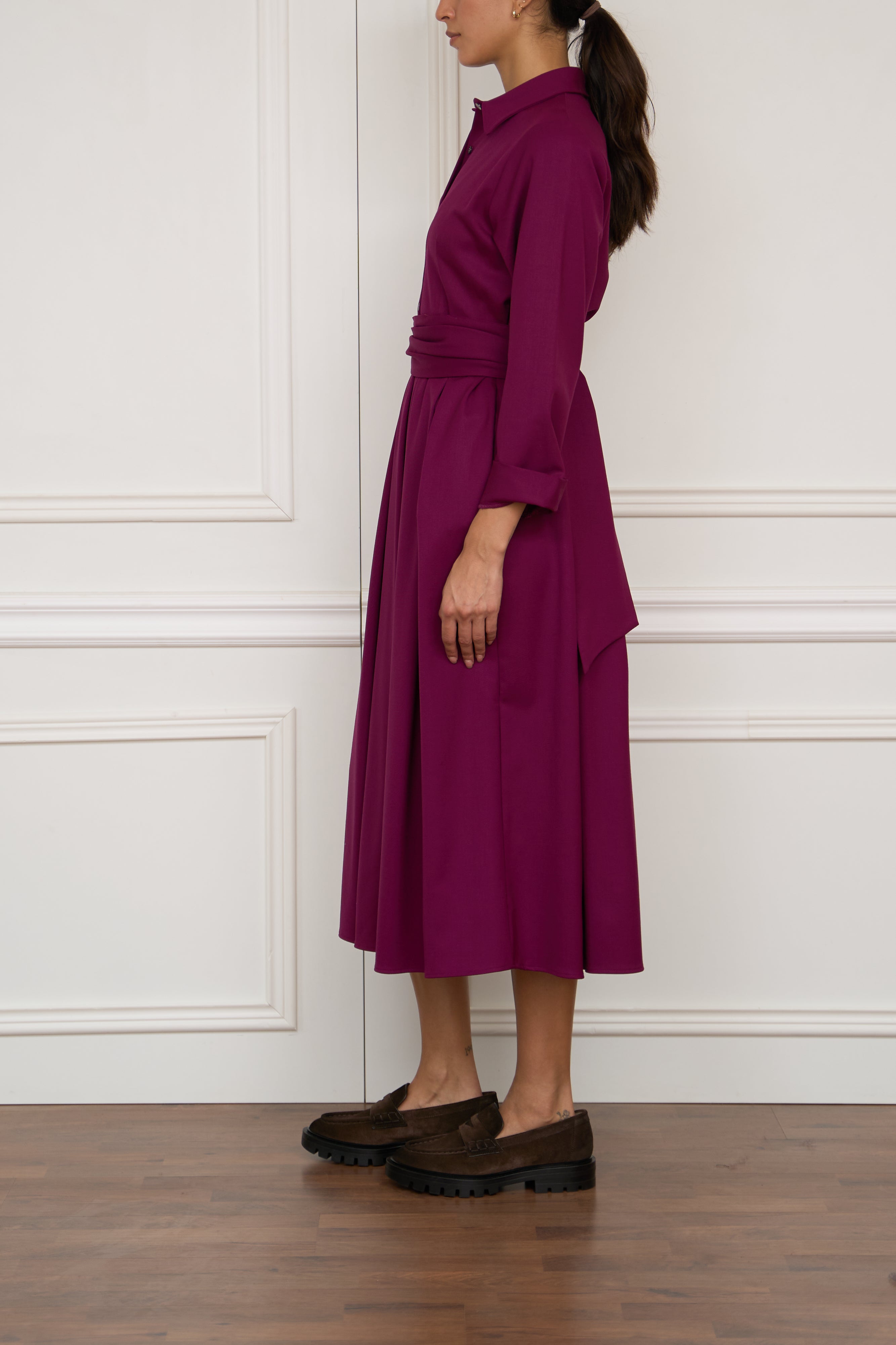 Kleid in magenta