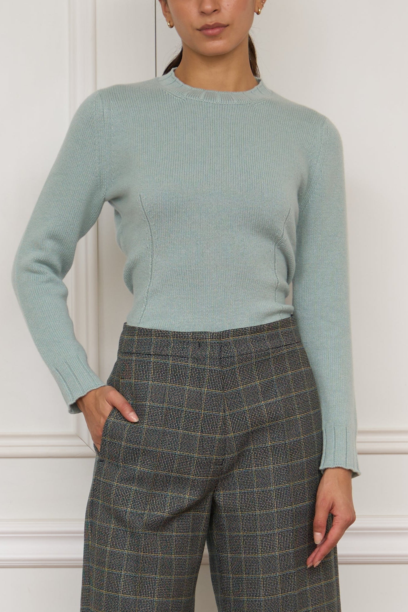 Kaschmir-Pullover in hellblau