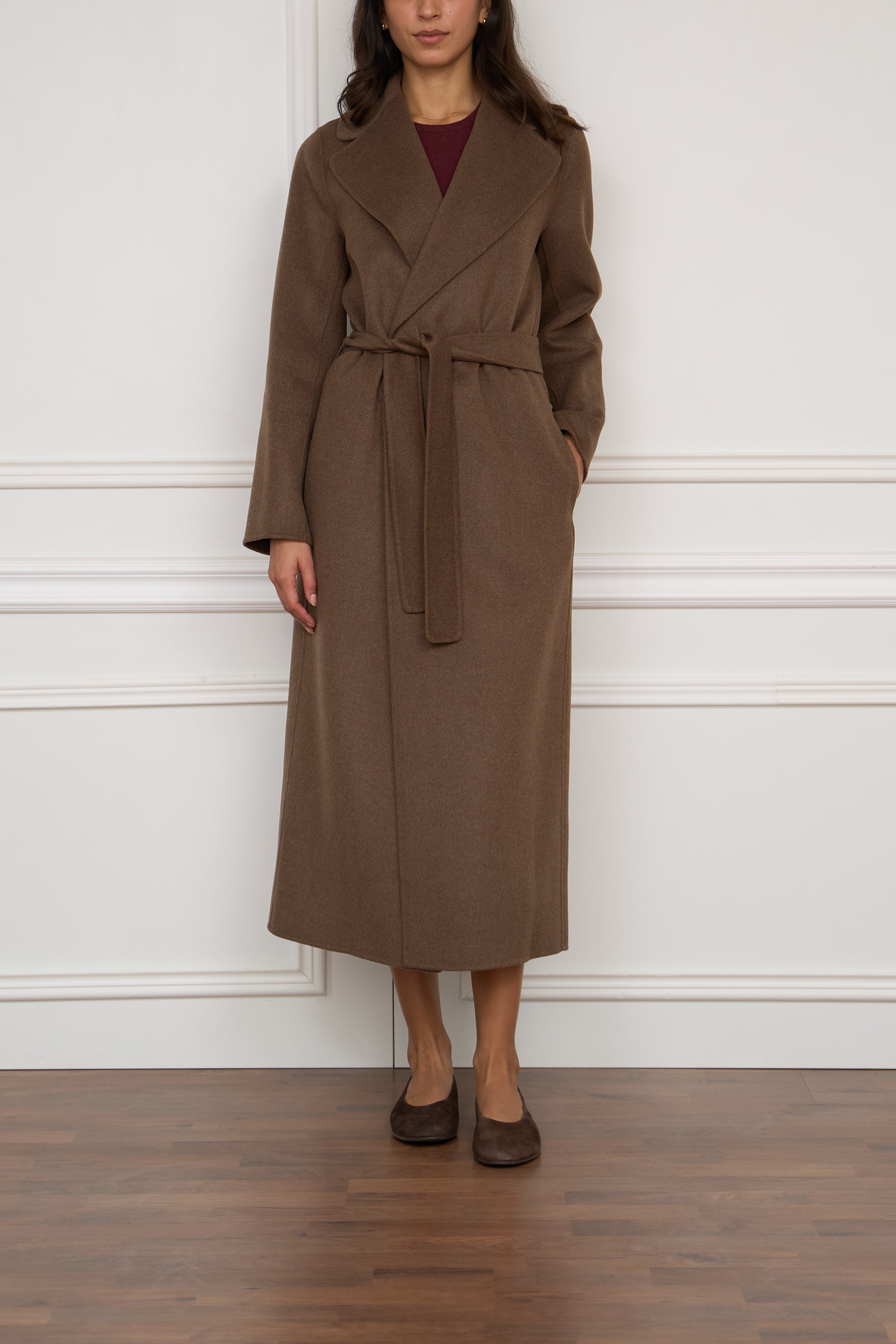 Wollmantel 'Poldo' in taupe