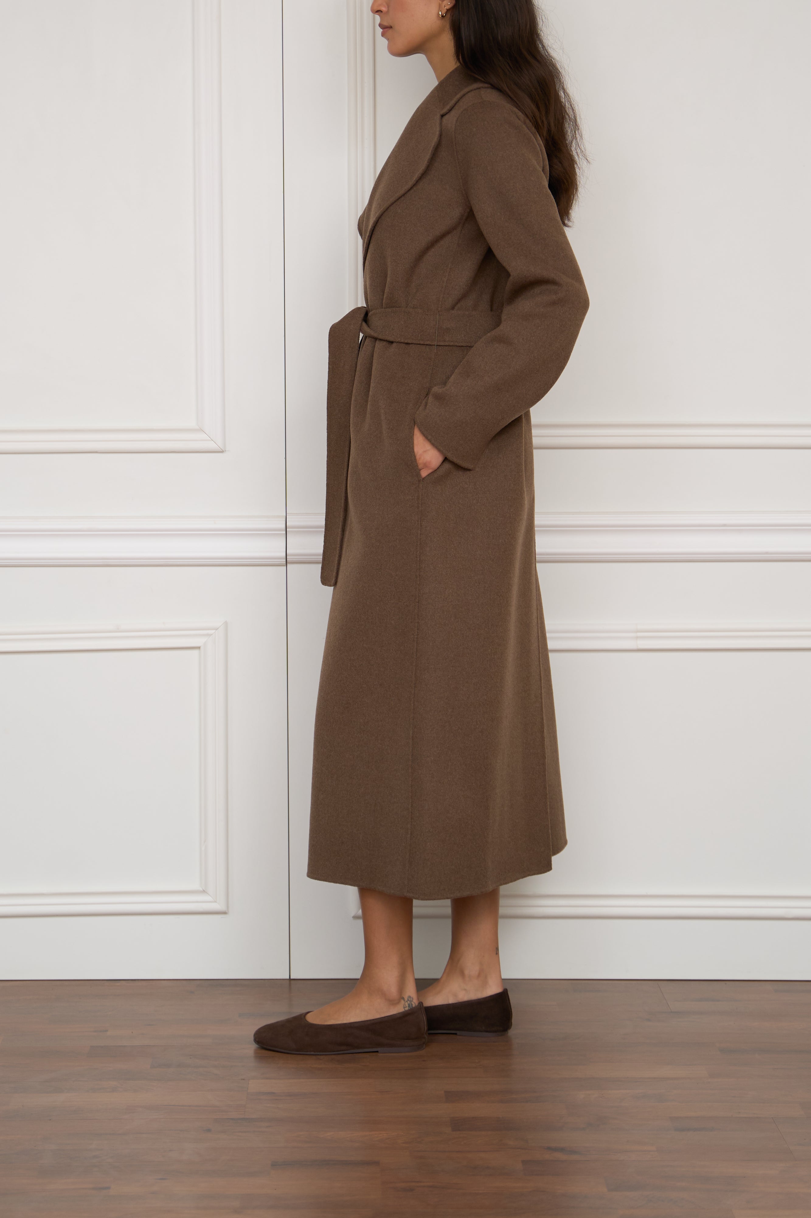 Wollmantel 'Poldo' in taupe