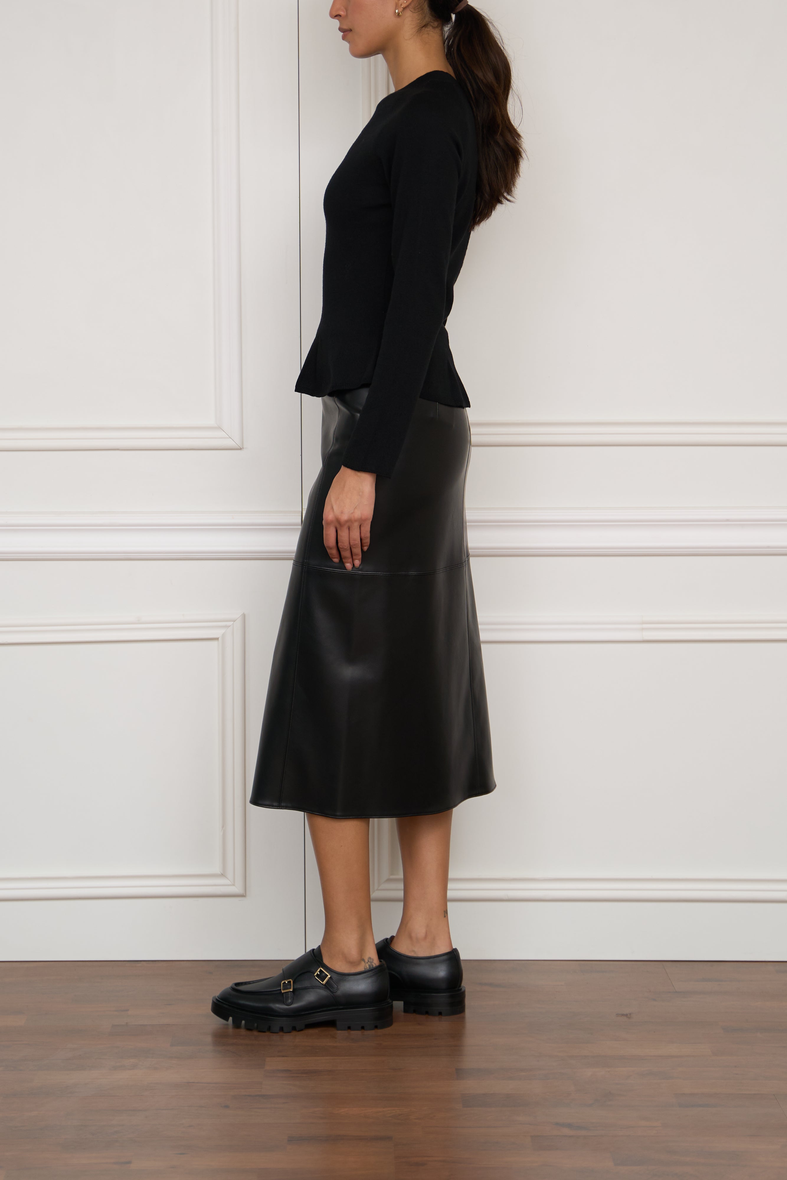 Wollpullover in schwarz