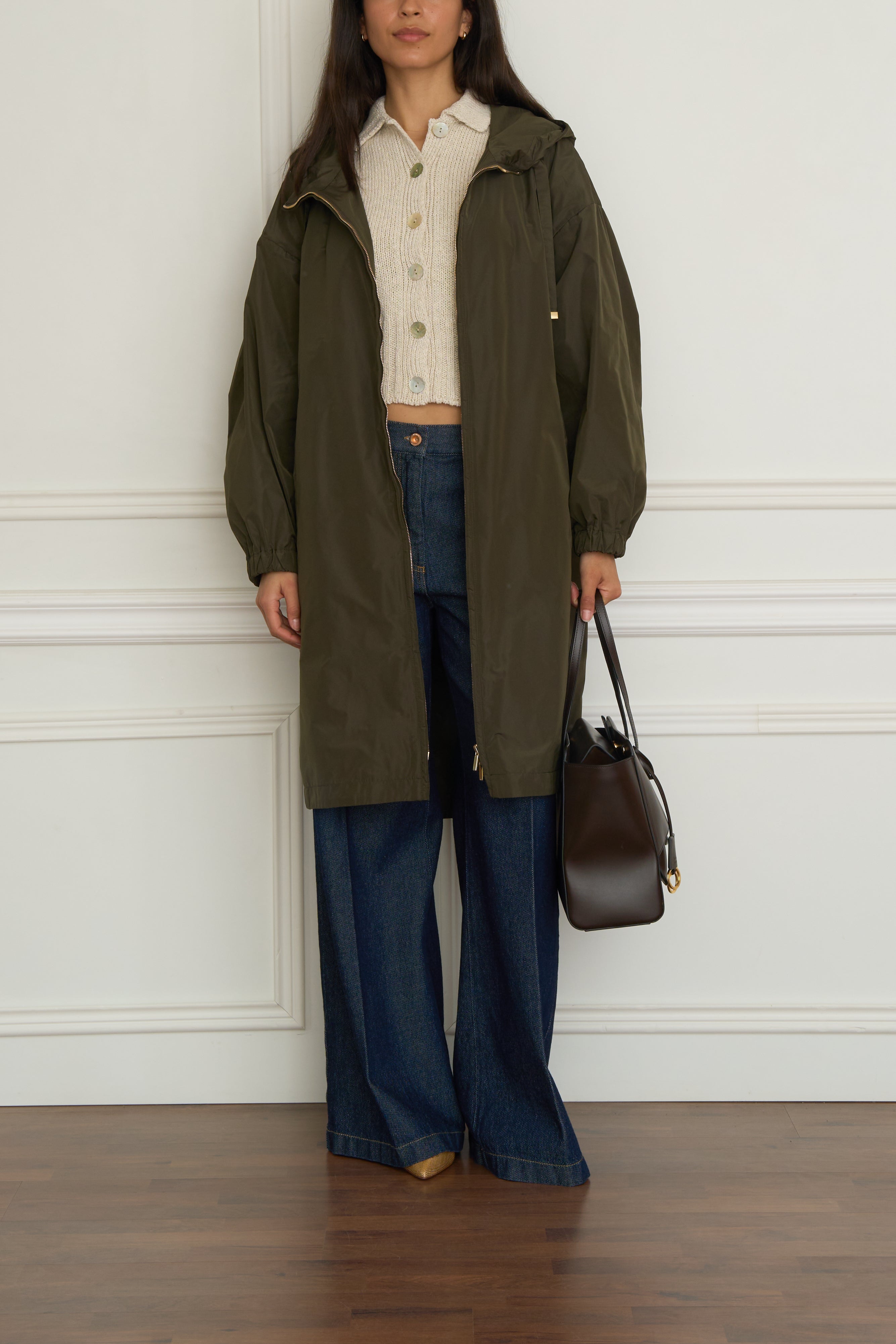 Regenmantel in grün