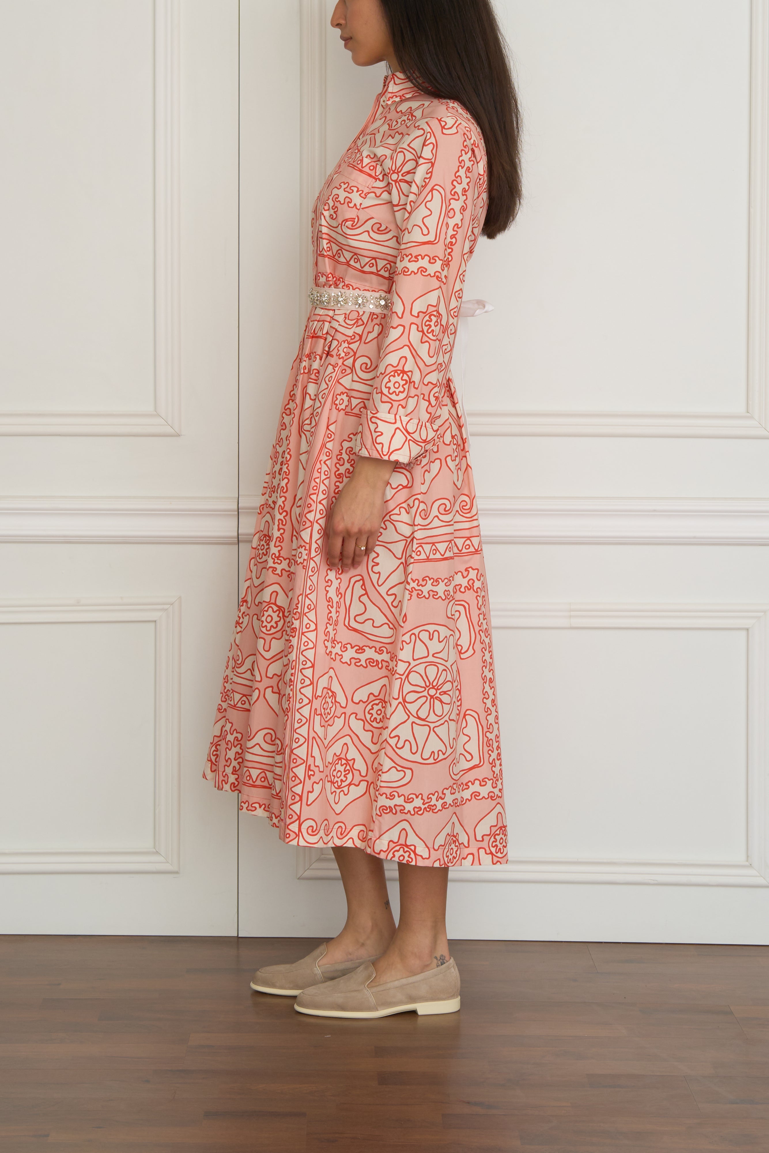 Hemdblusenkleid in rosa