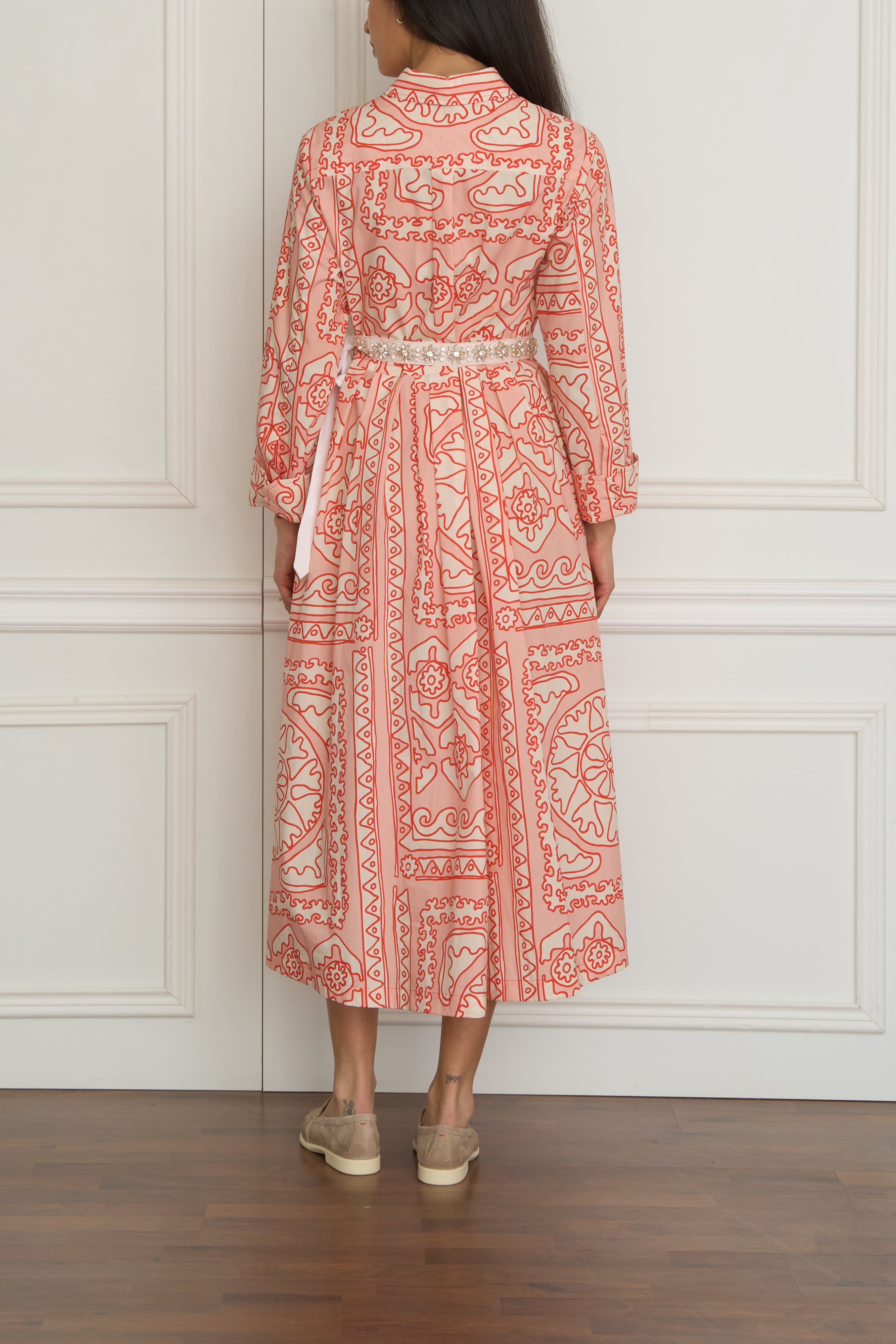 Hemdblusenkleid in rosa