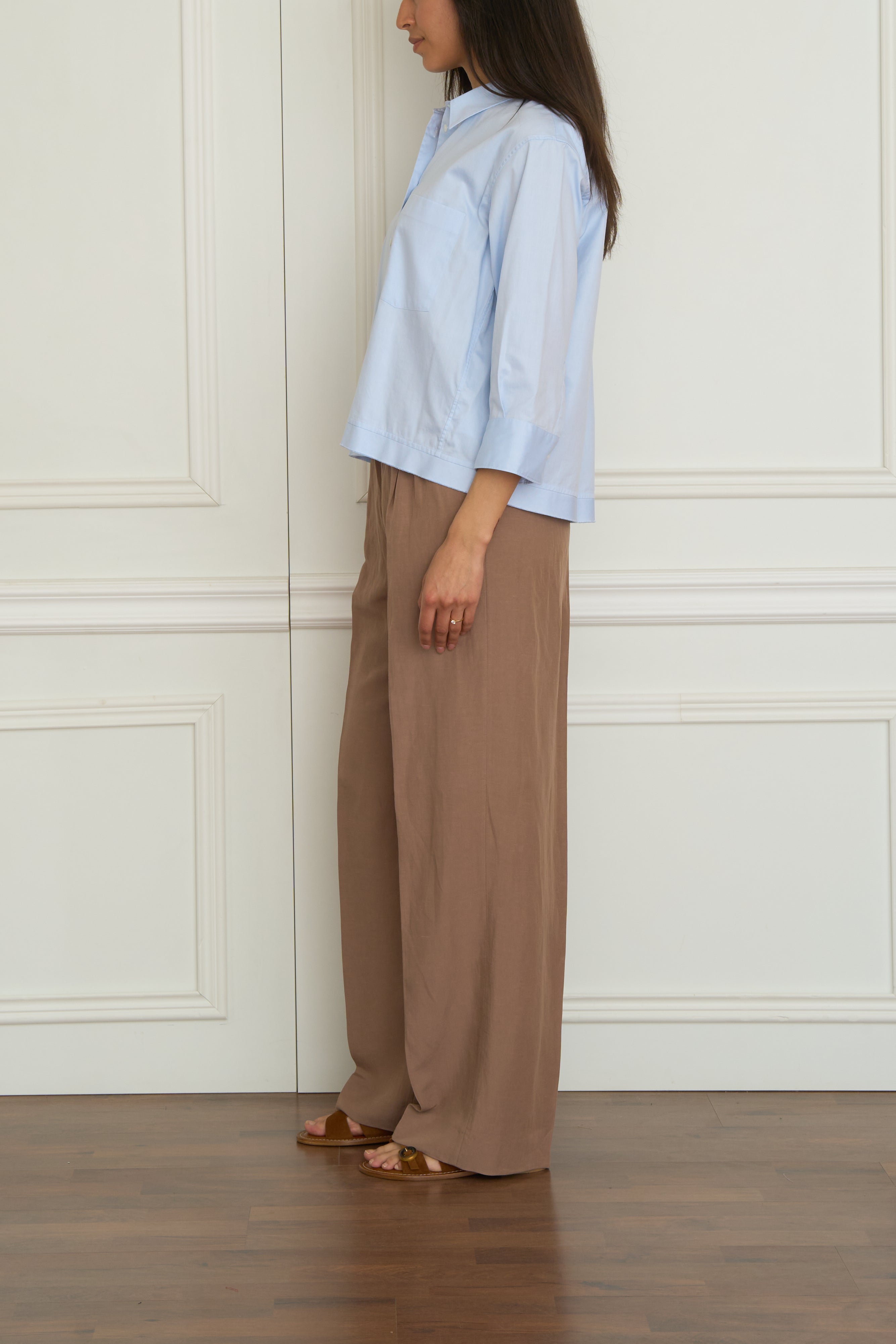 Boxy-Bluse in hellblau