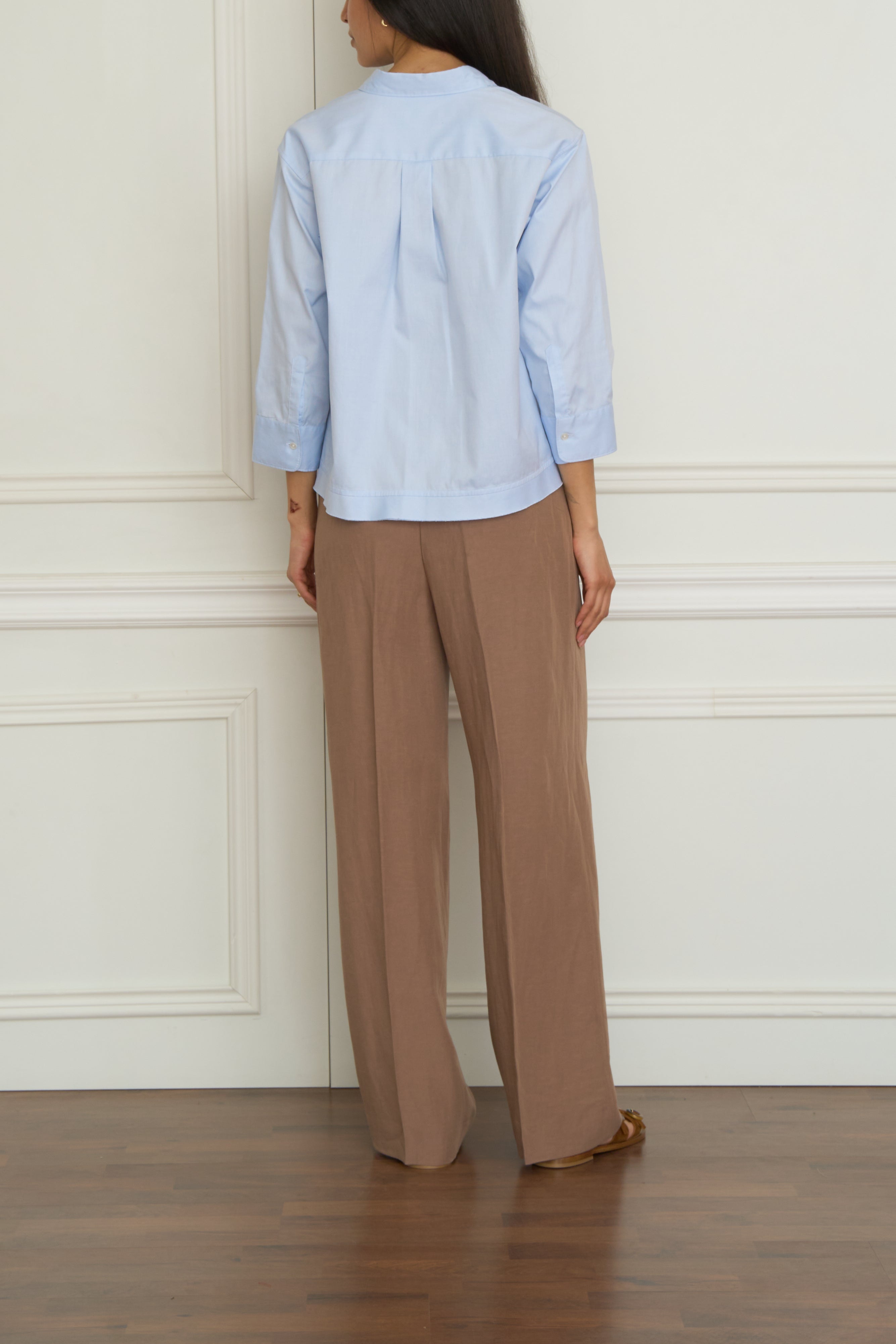 Boxy-Bluse in hellblau