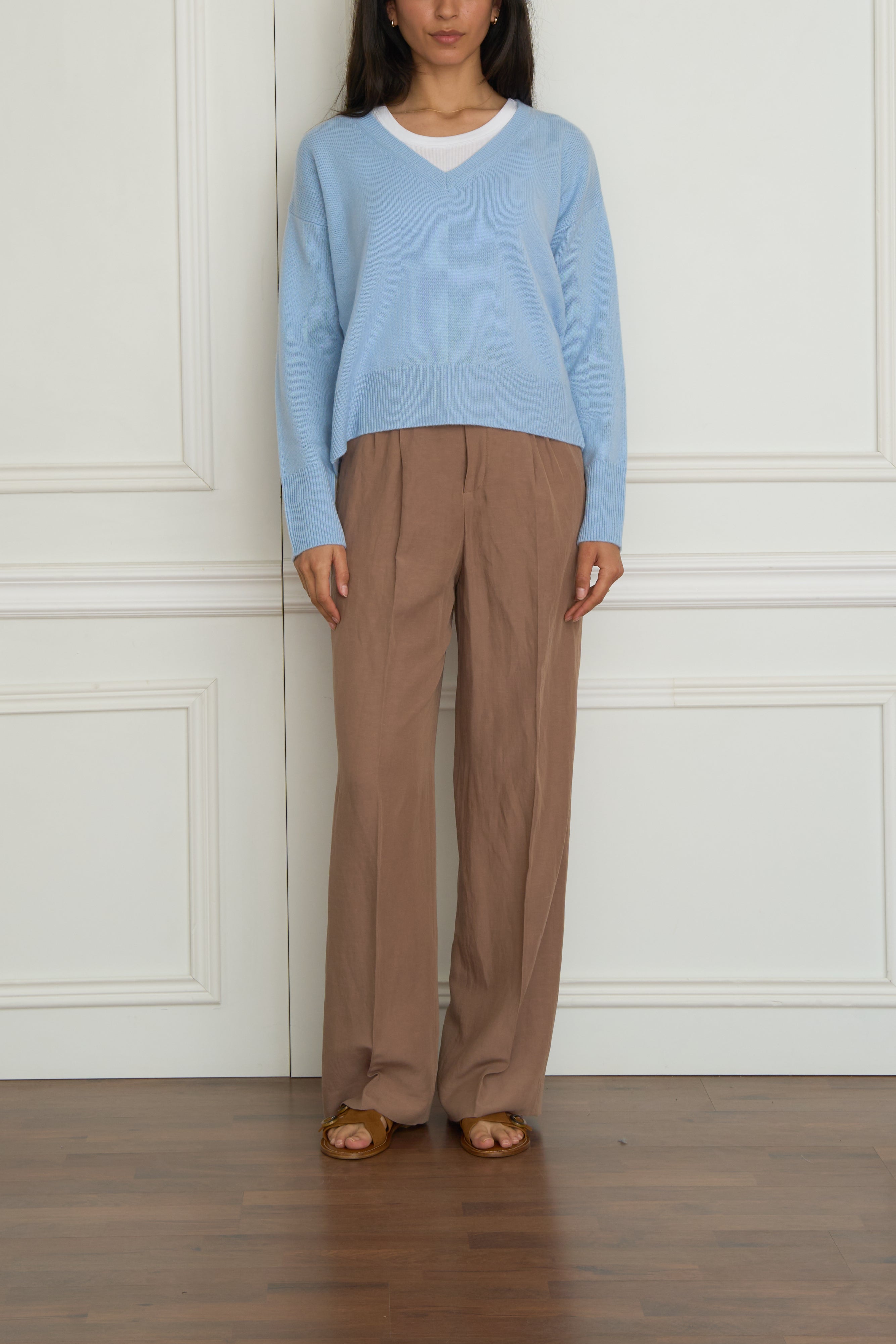 Kaschmir Pullover in hellblau