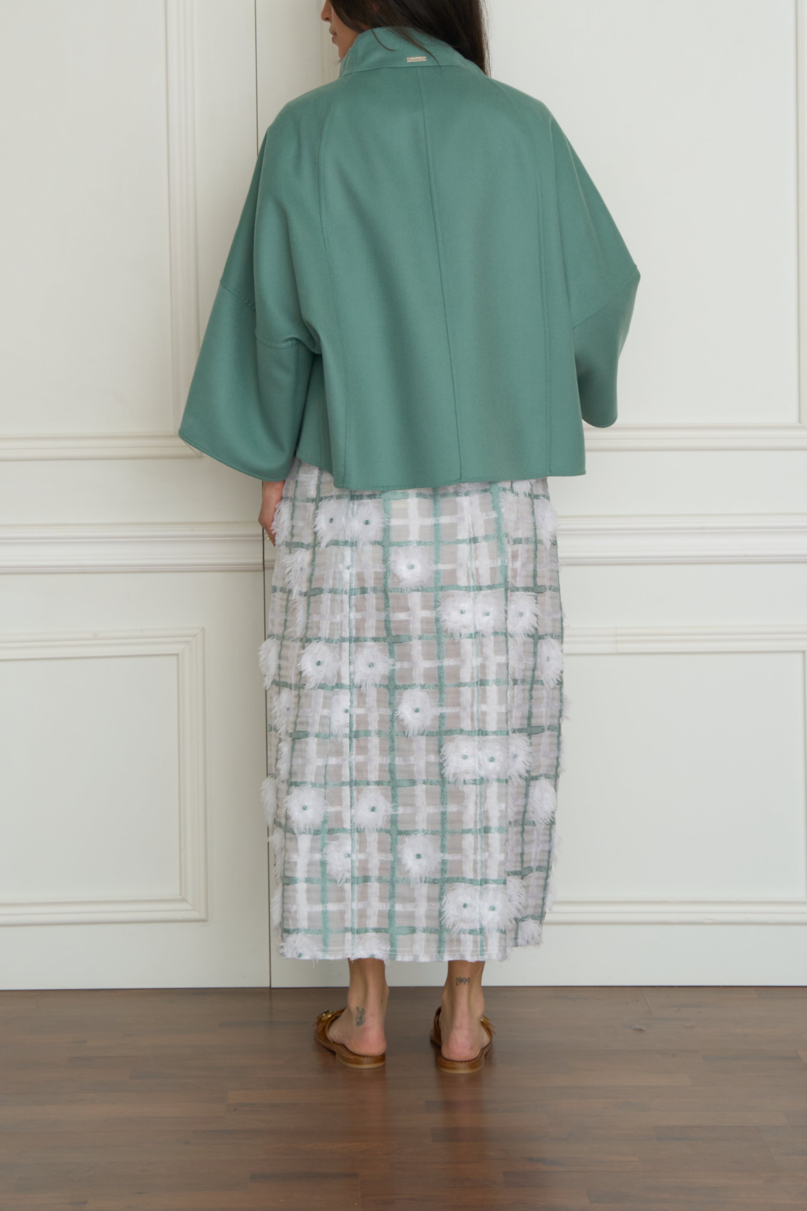 Geknöpfte Wendejacke in salbei/mint