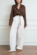 brown blouse