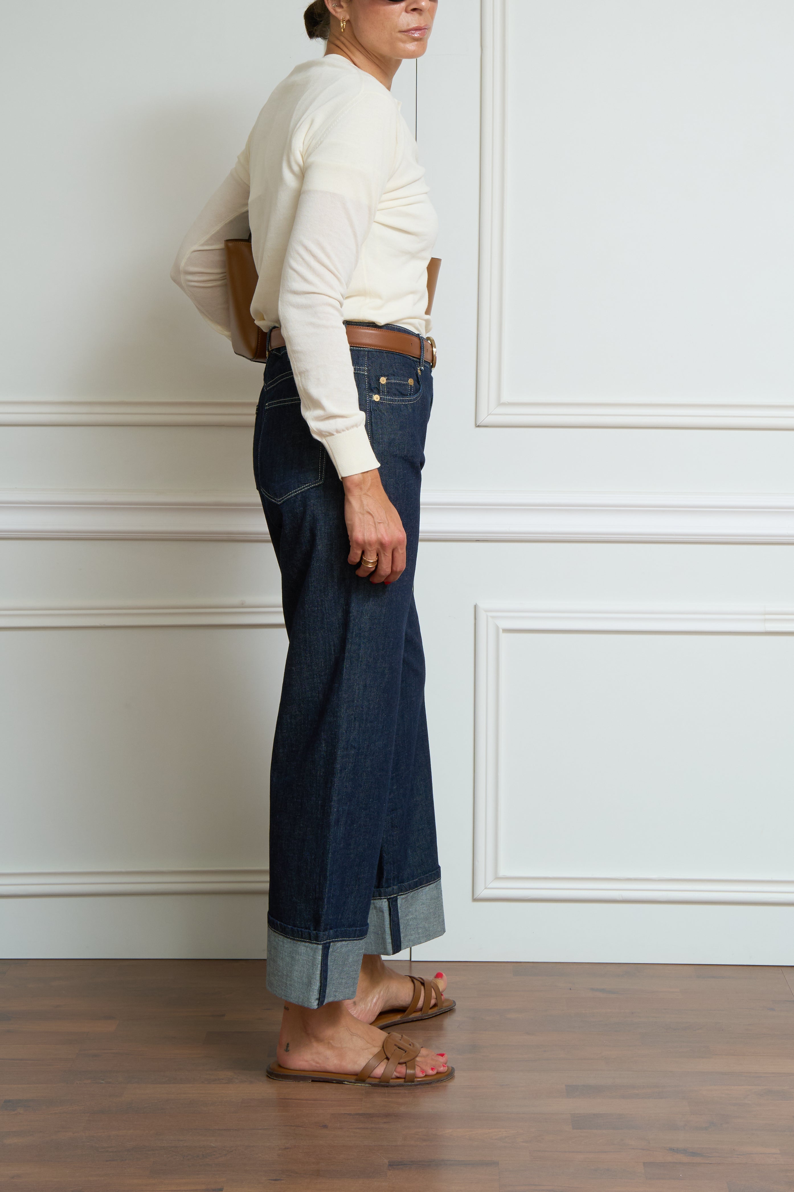 Kaschmir-Strickjacke in creme