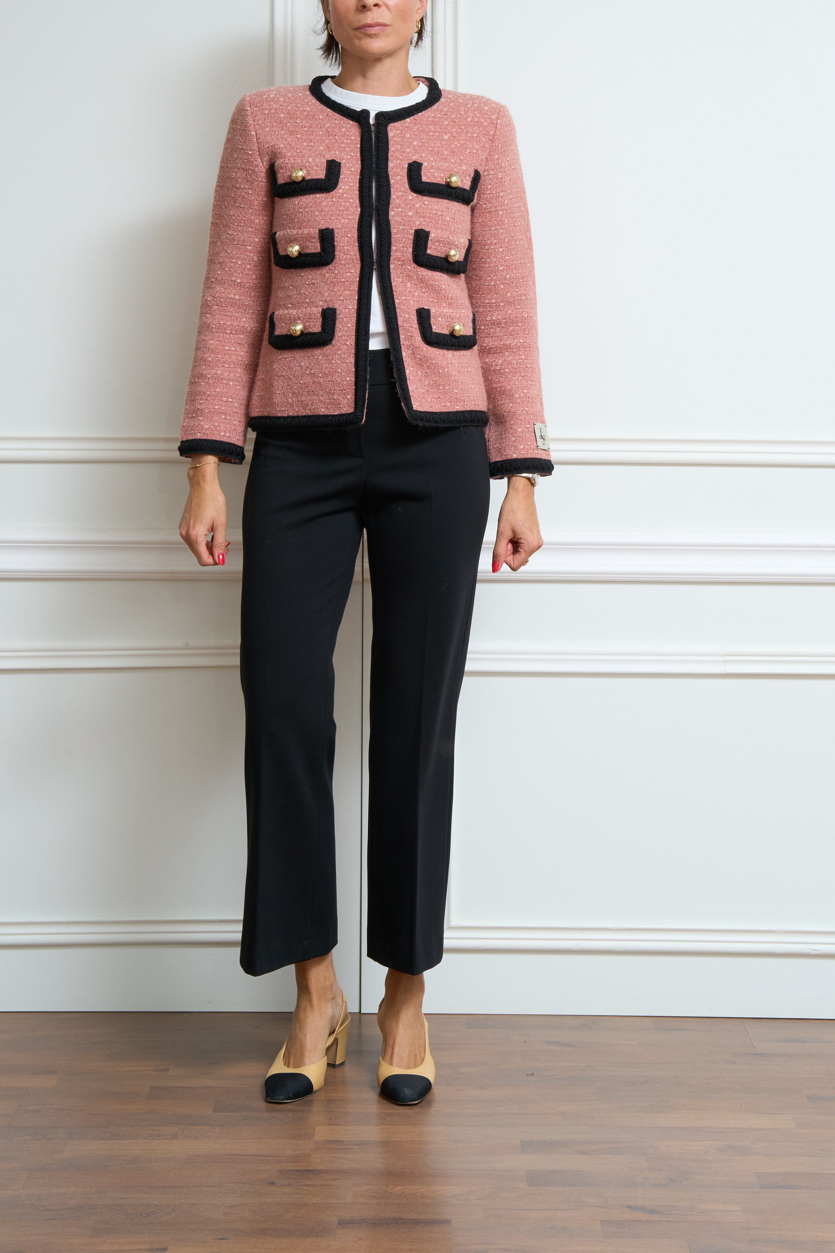 Tweed-Blazer in rosa