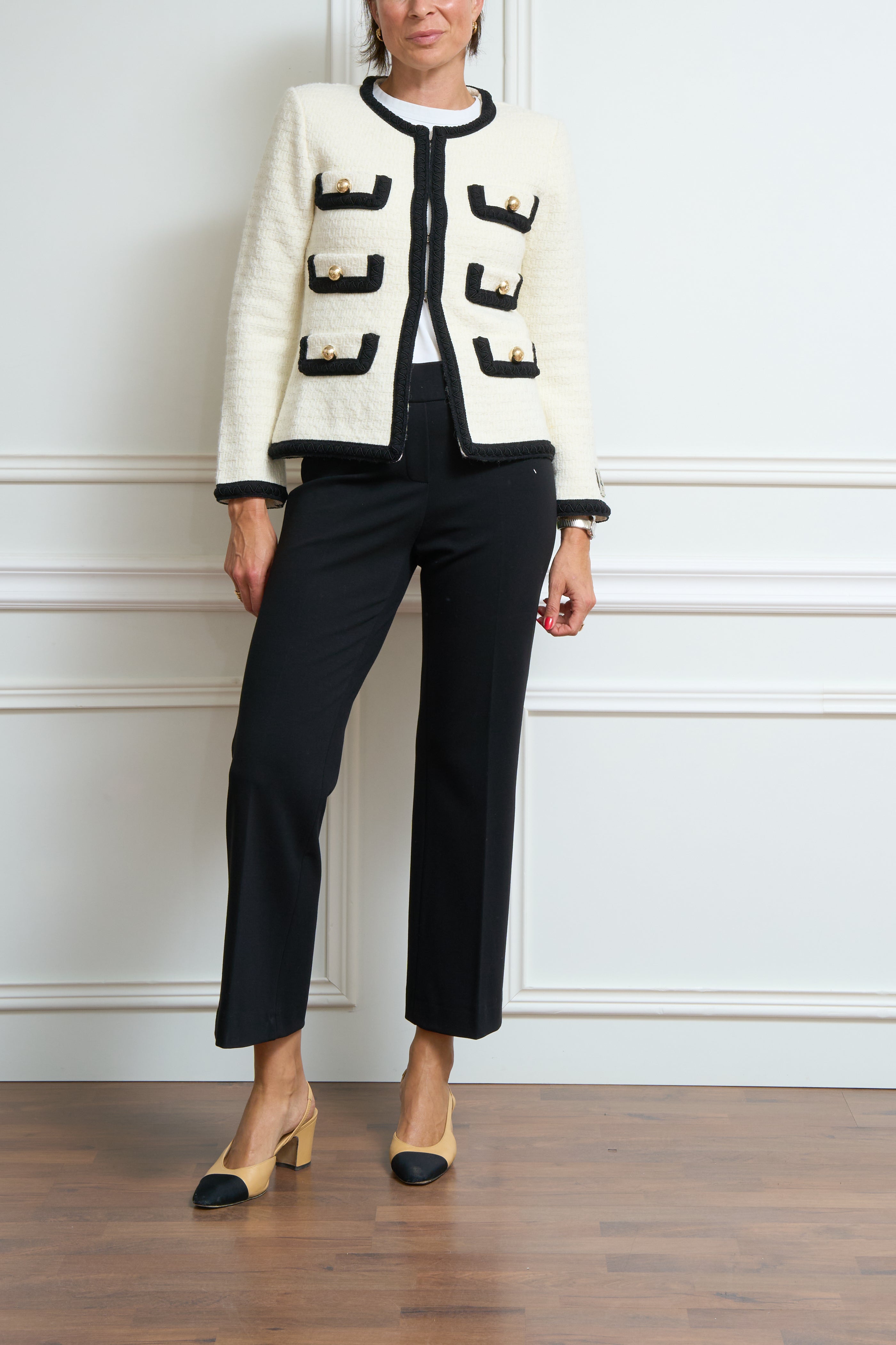 Tweed-Blazer in creme