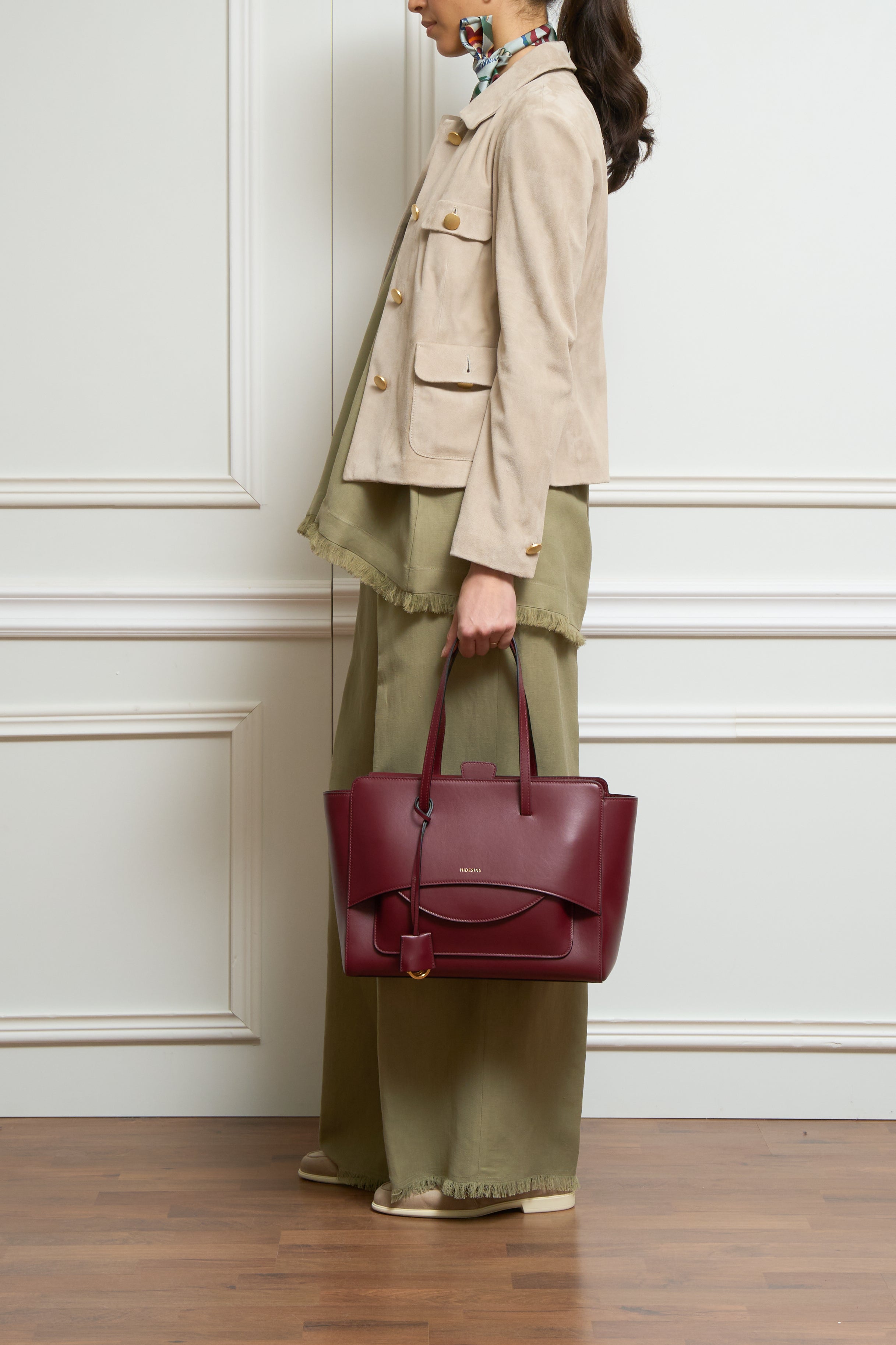 Wildlederblazer in beige