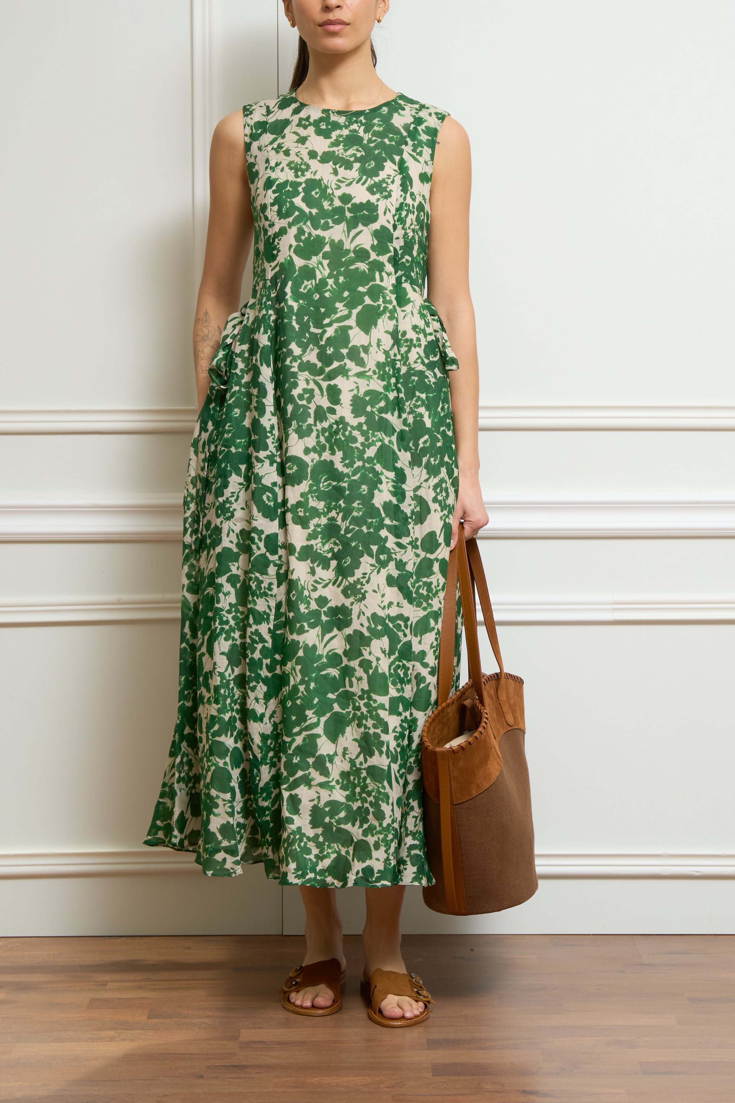 Kleid 'Alibi' in grün/creme