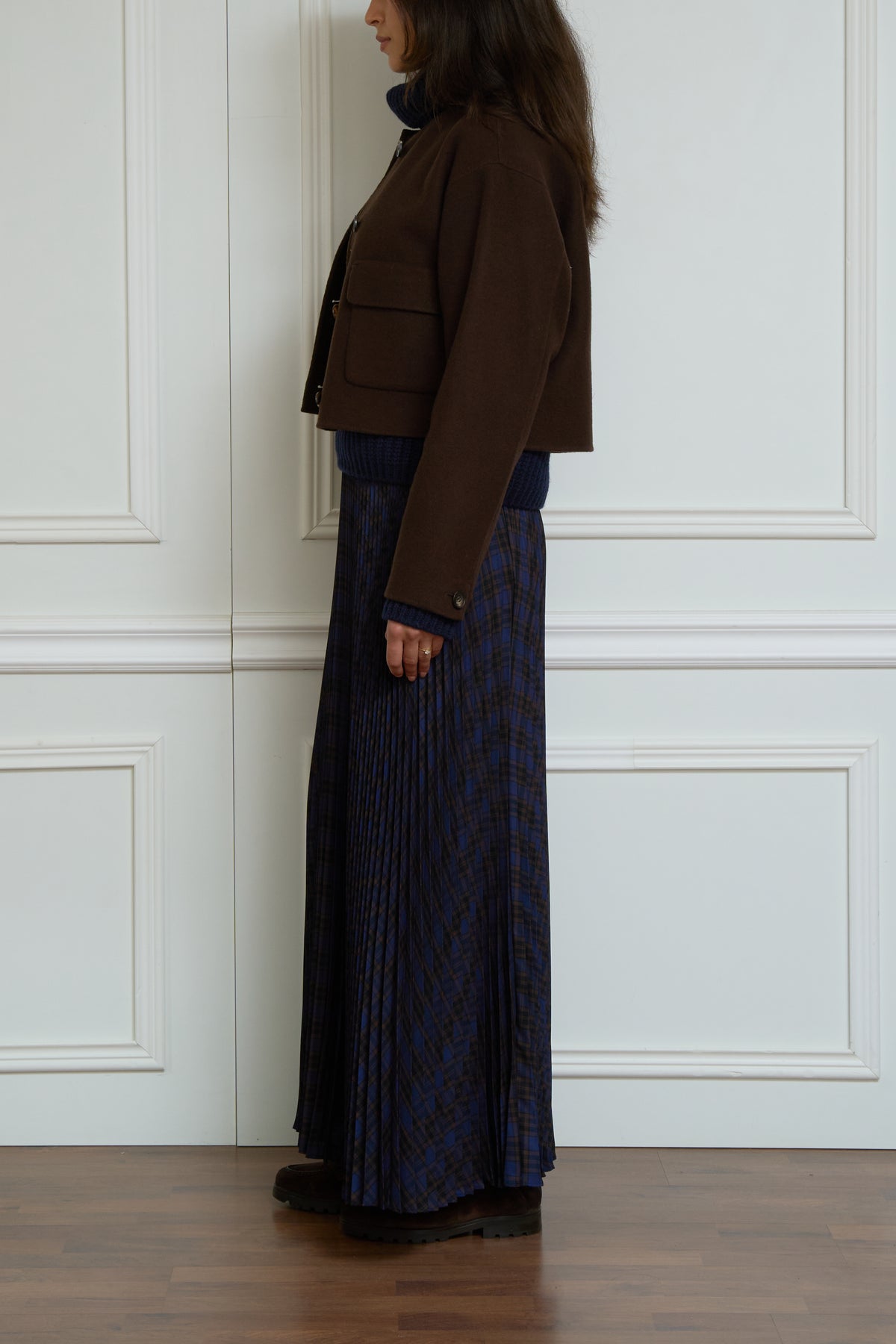 Wolljacke in dunkelbraun