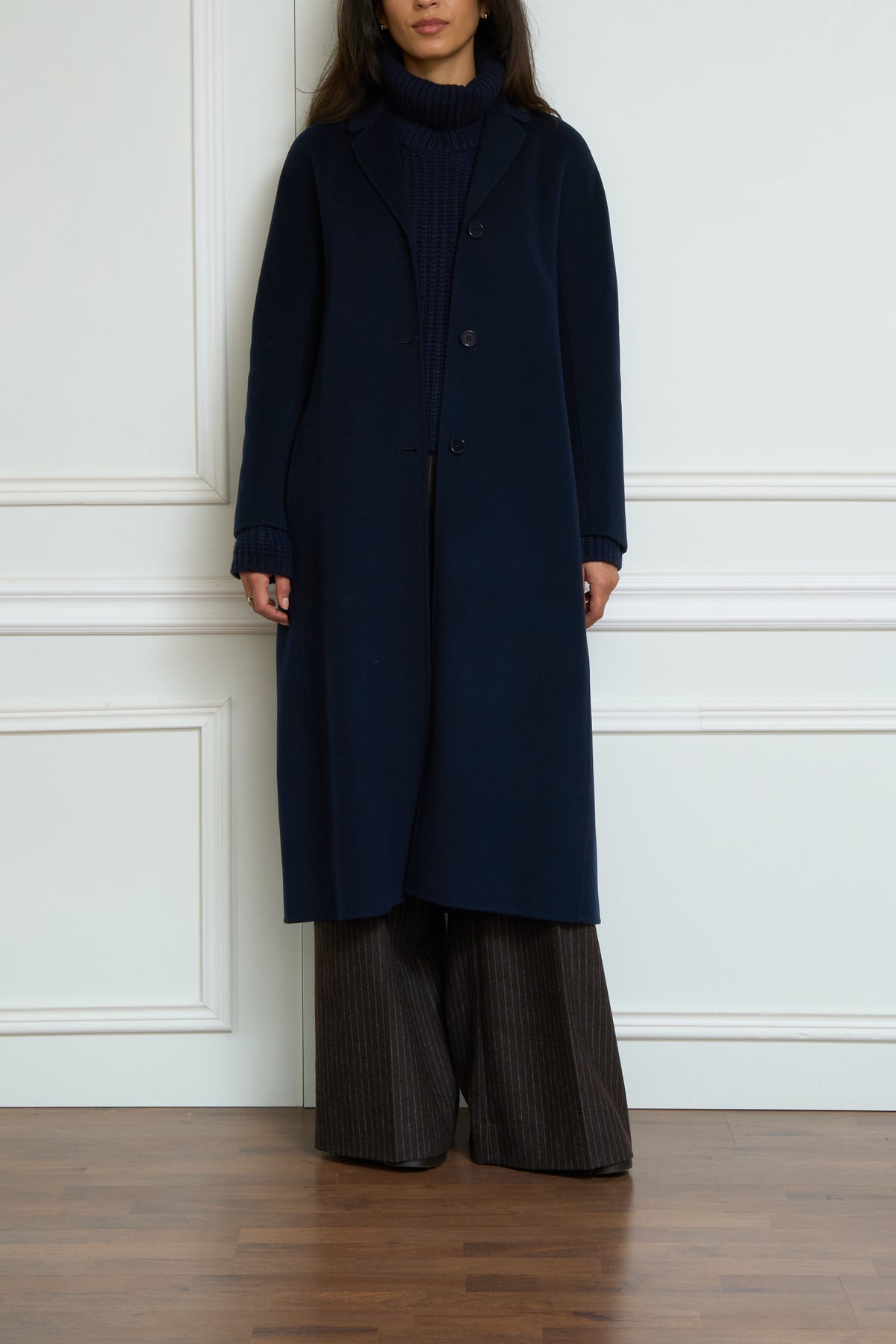Wool coat 'Dama' in navy