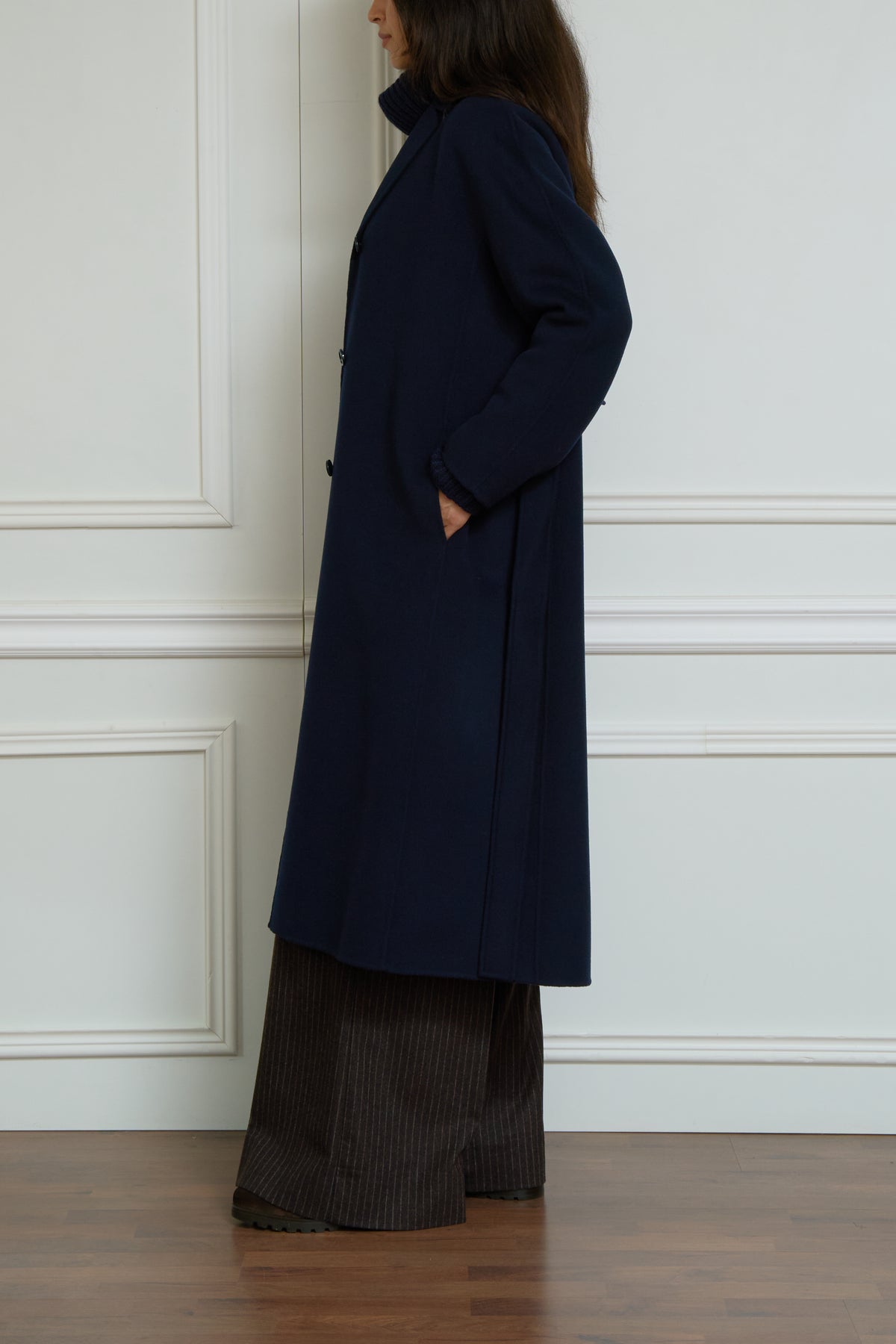 Wool coat 'Dama' in navy
