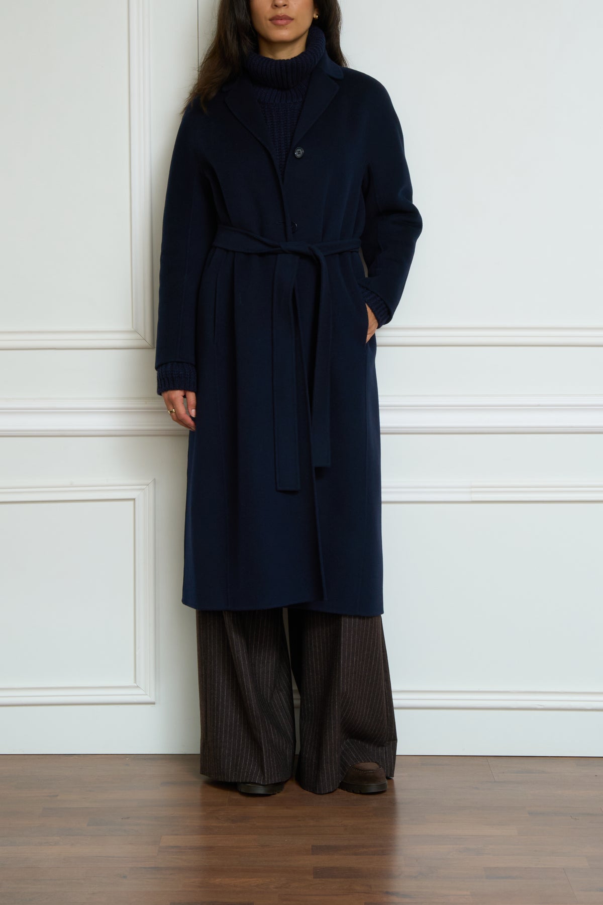 Wool coat 'Dama' in navy
