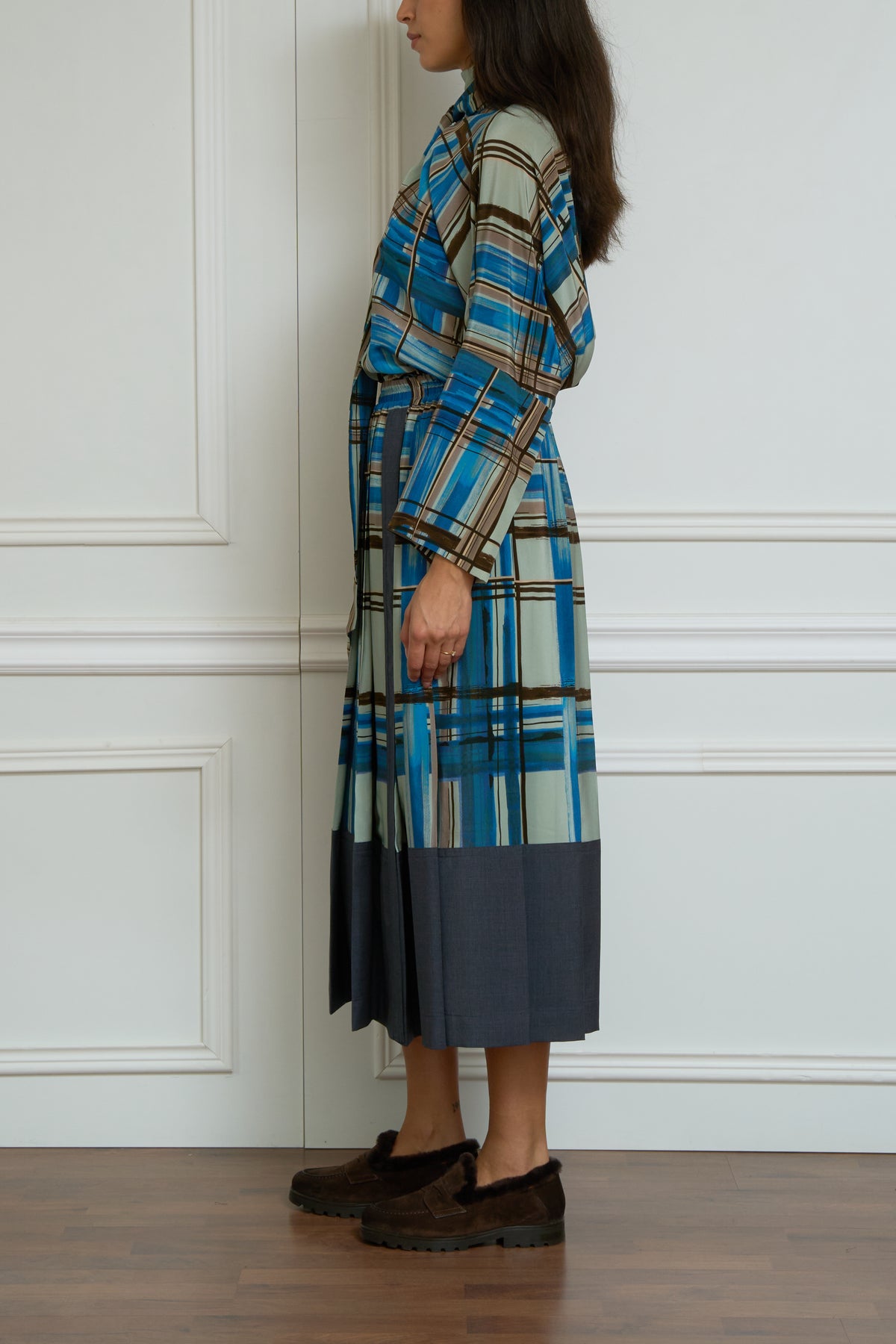 Seidenbluse in multi