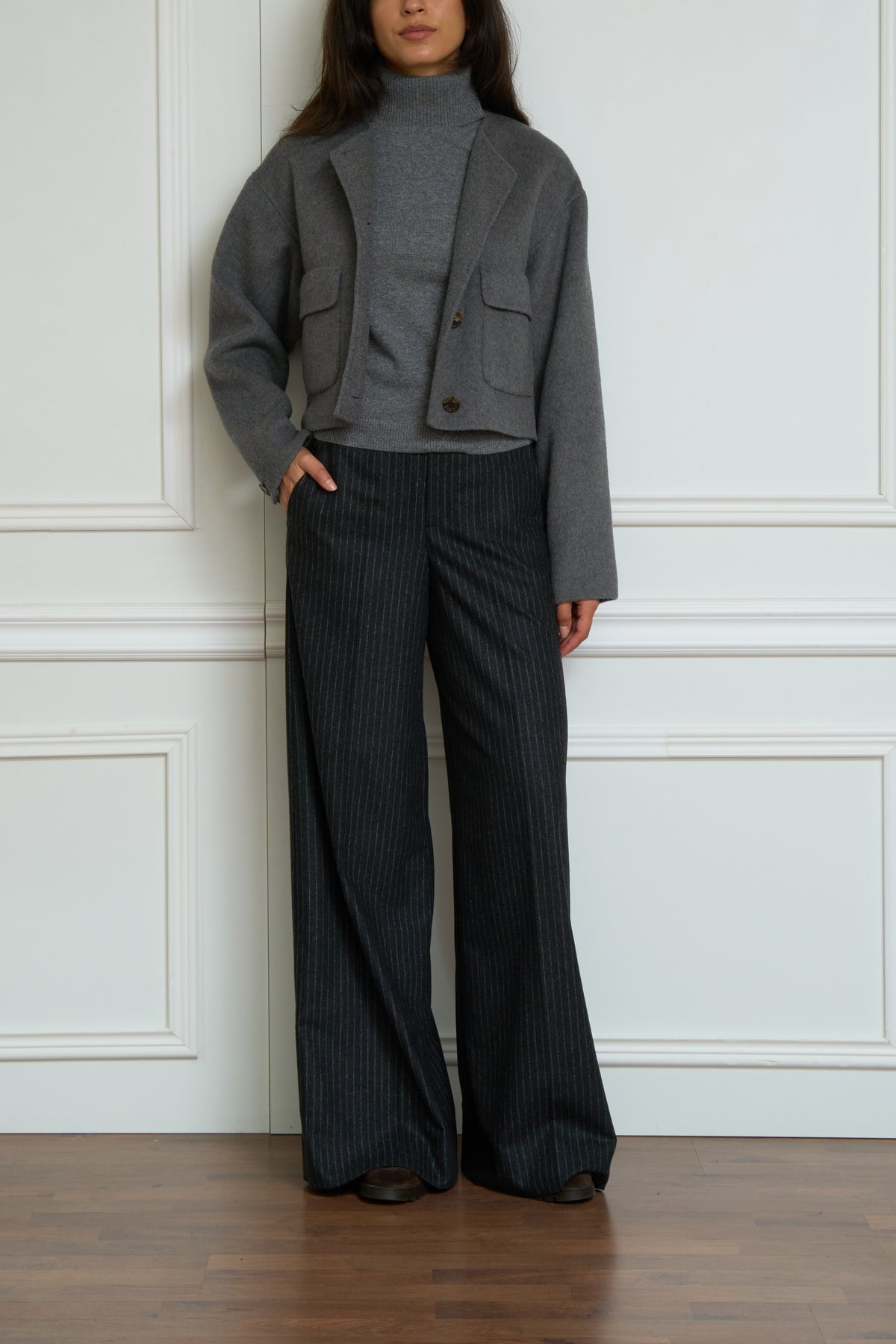 Wool jacket in grey