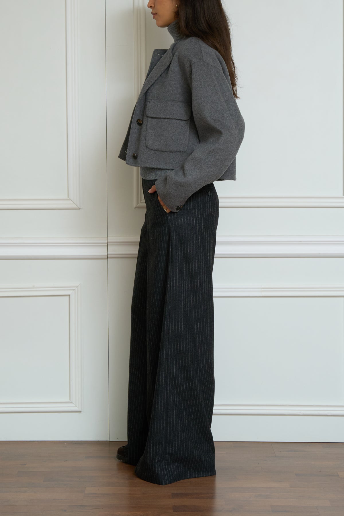 Wool jacket in grey
