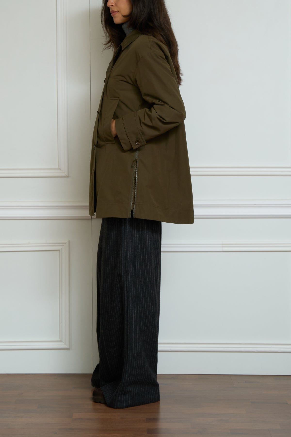 Trenchcoat in grün