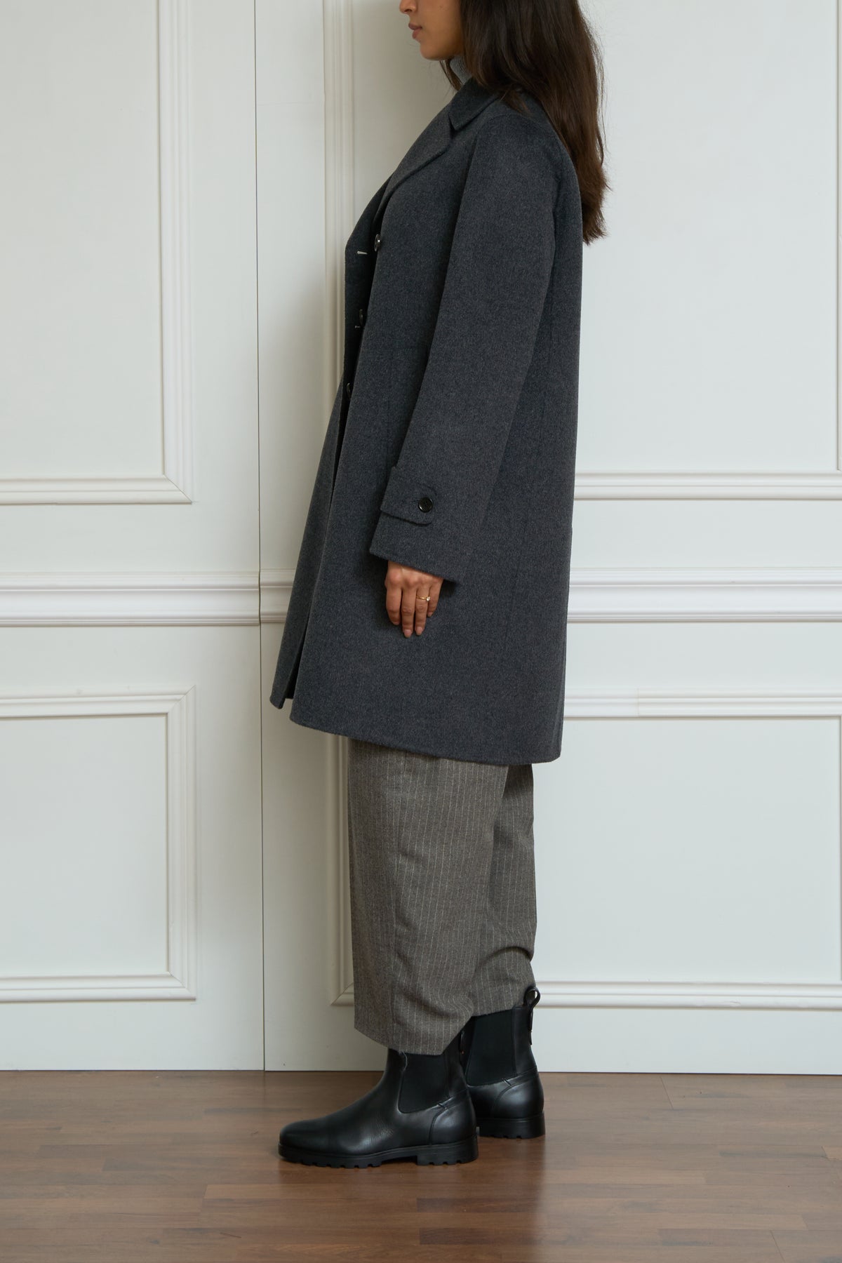 Coat in grey
