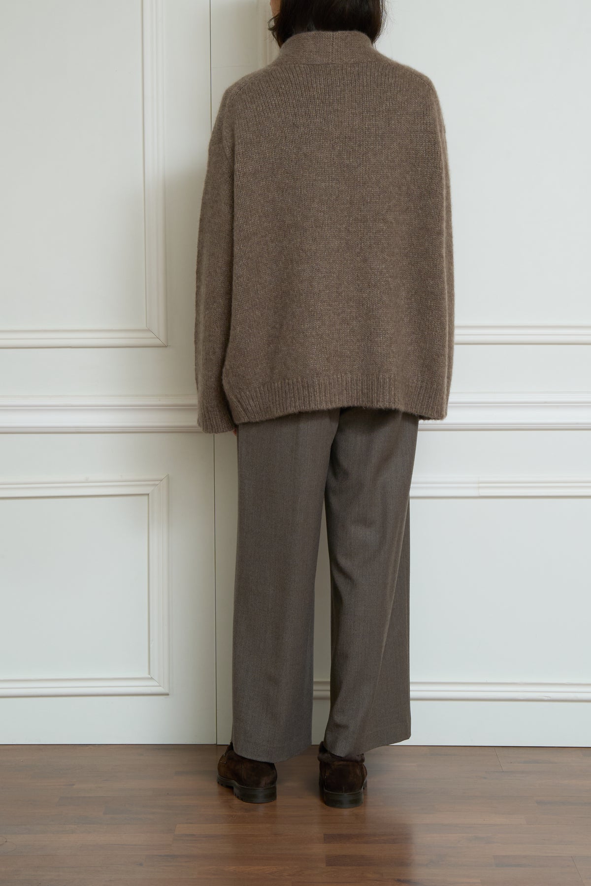 Strickjacke aus Kaschmir-Seide-Mix in braun