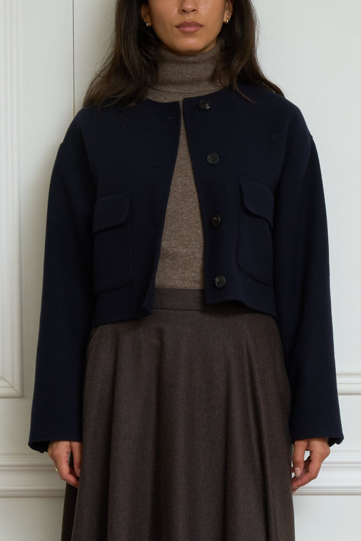 Wool jacket in navy