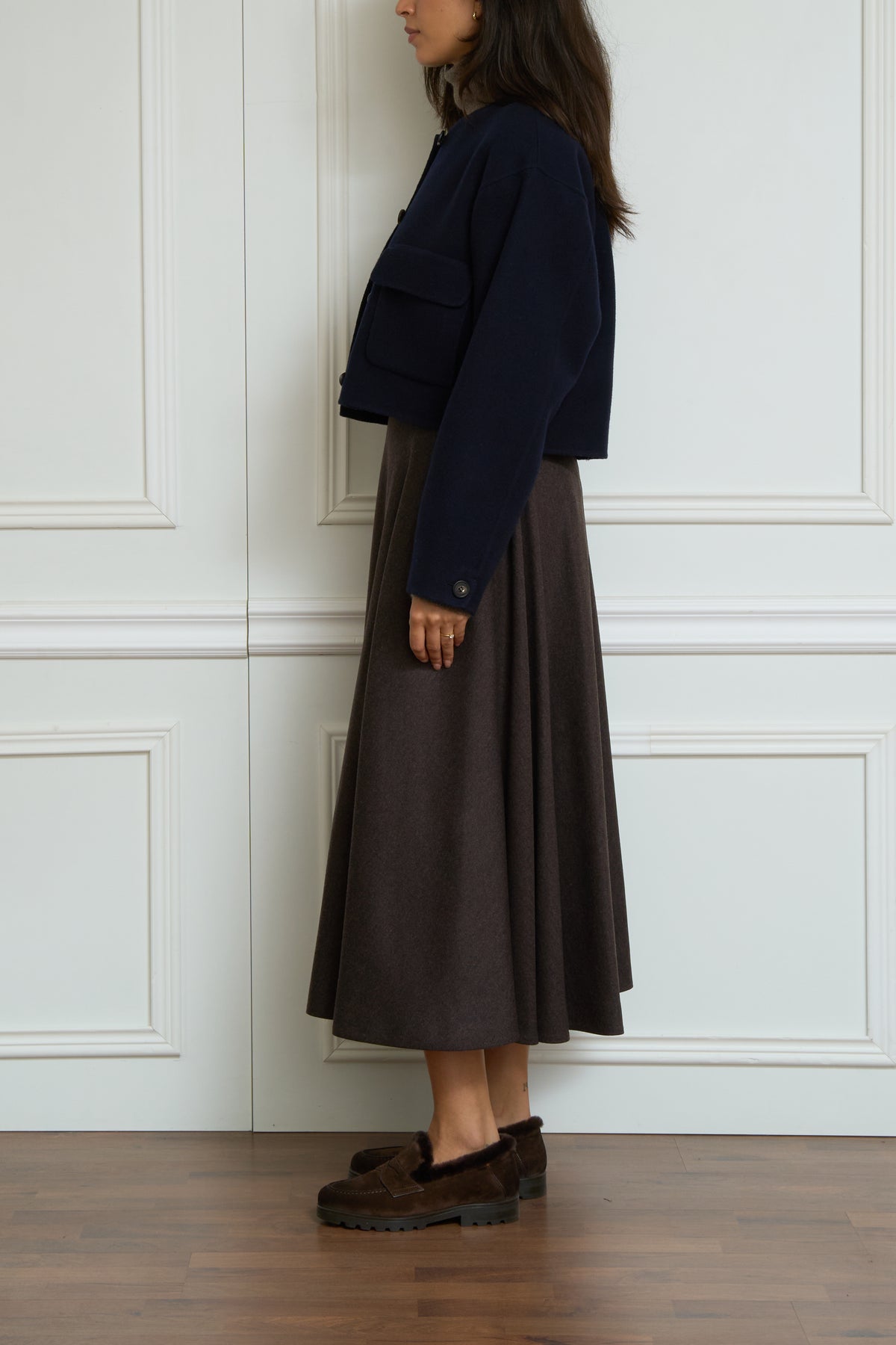 Wool jacket in navy