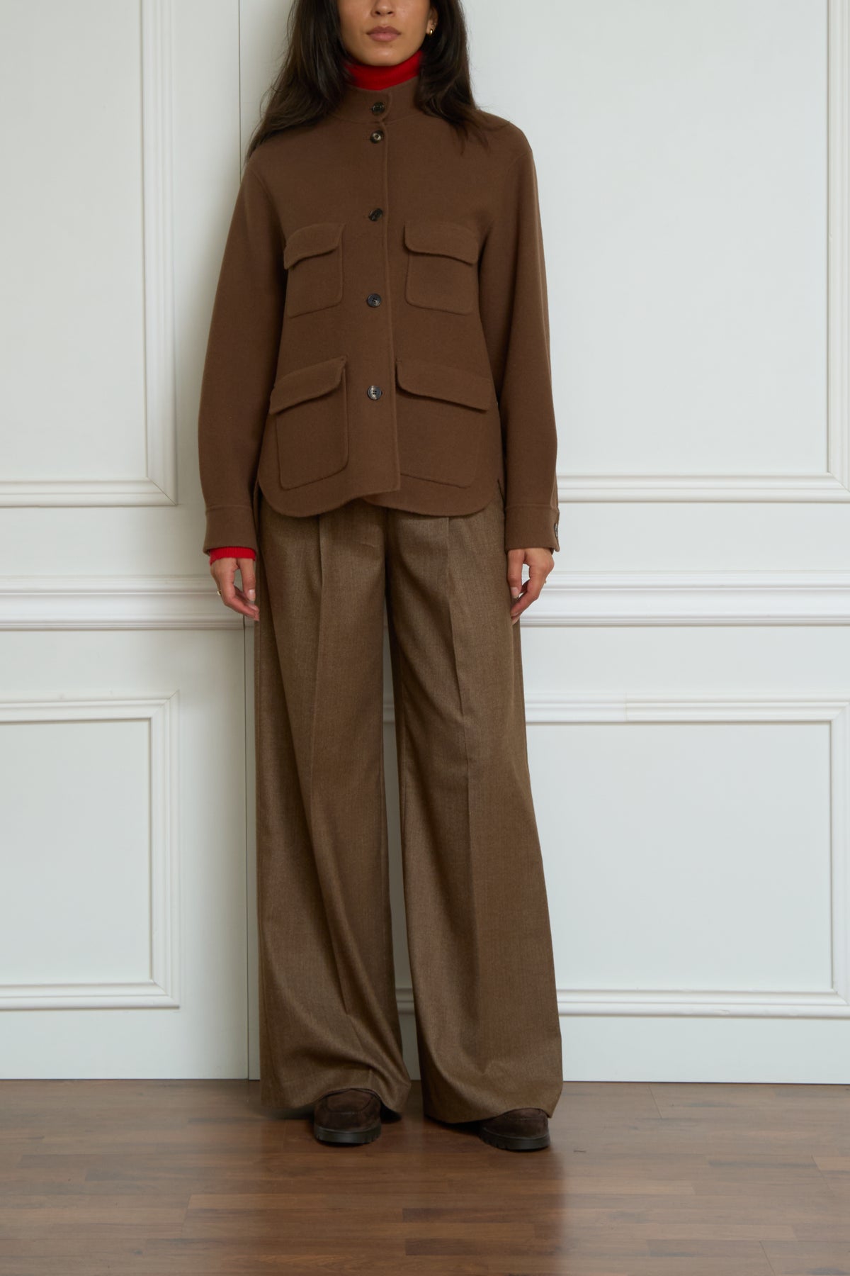 Wolljacke in braun