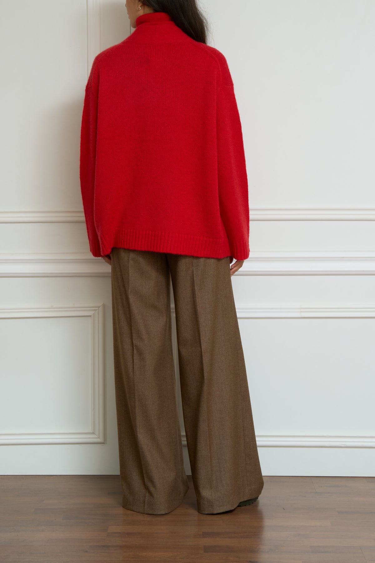 Strickjacke aus Kaschmir-Seide-Mix in rot