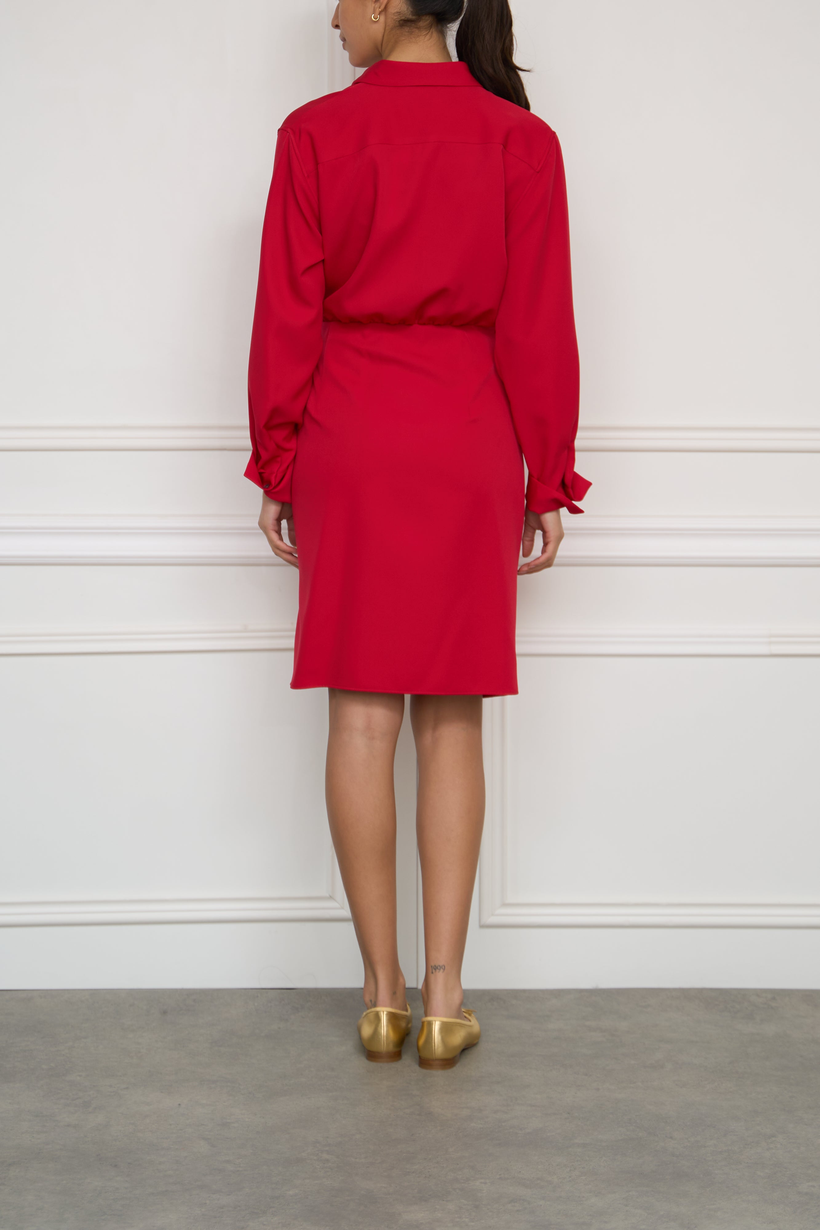 Wickelkleid in rot