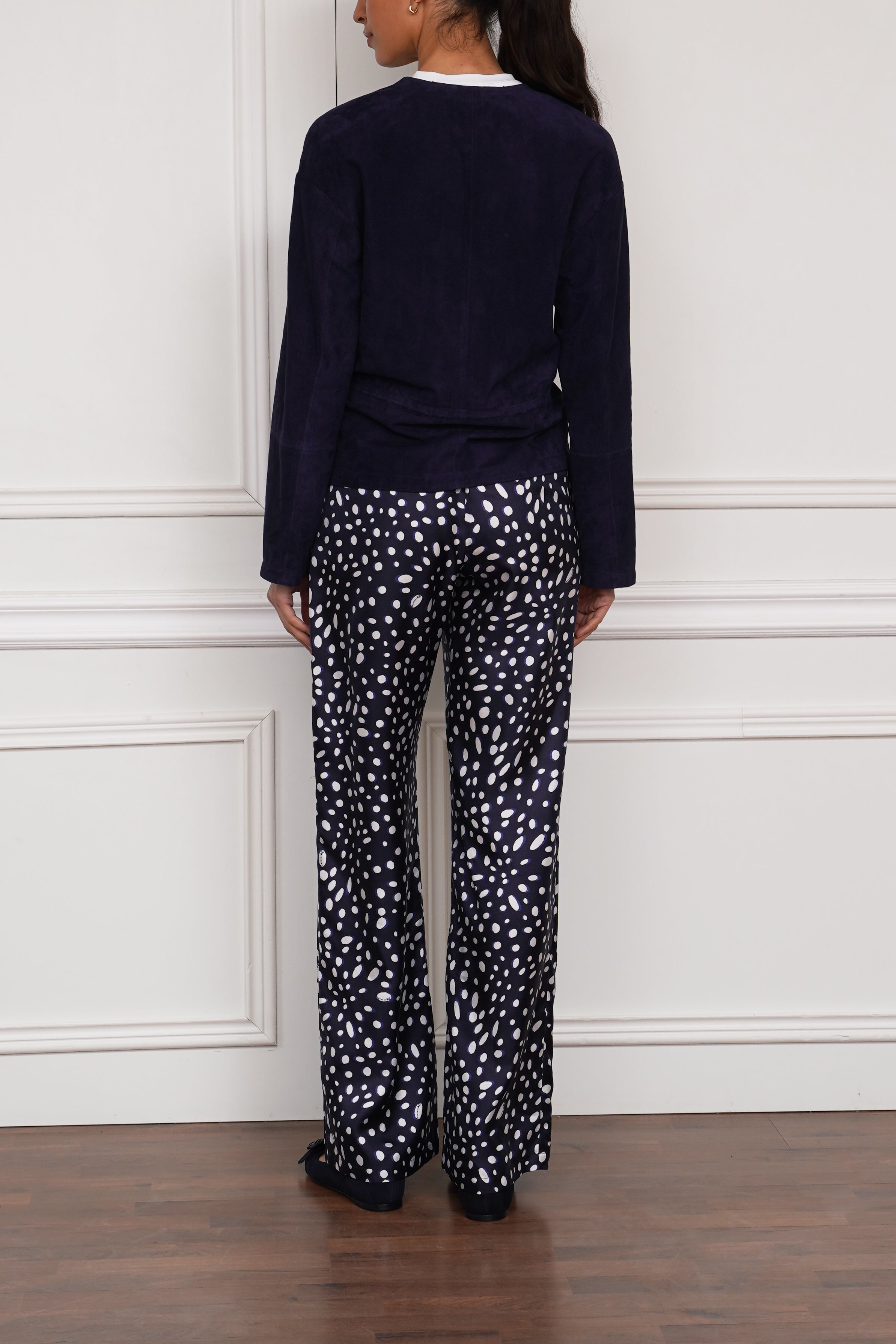 Wildlederjacke in marine