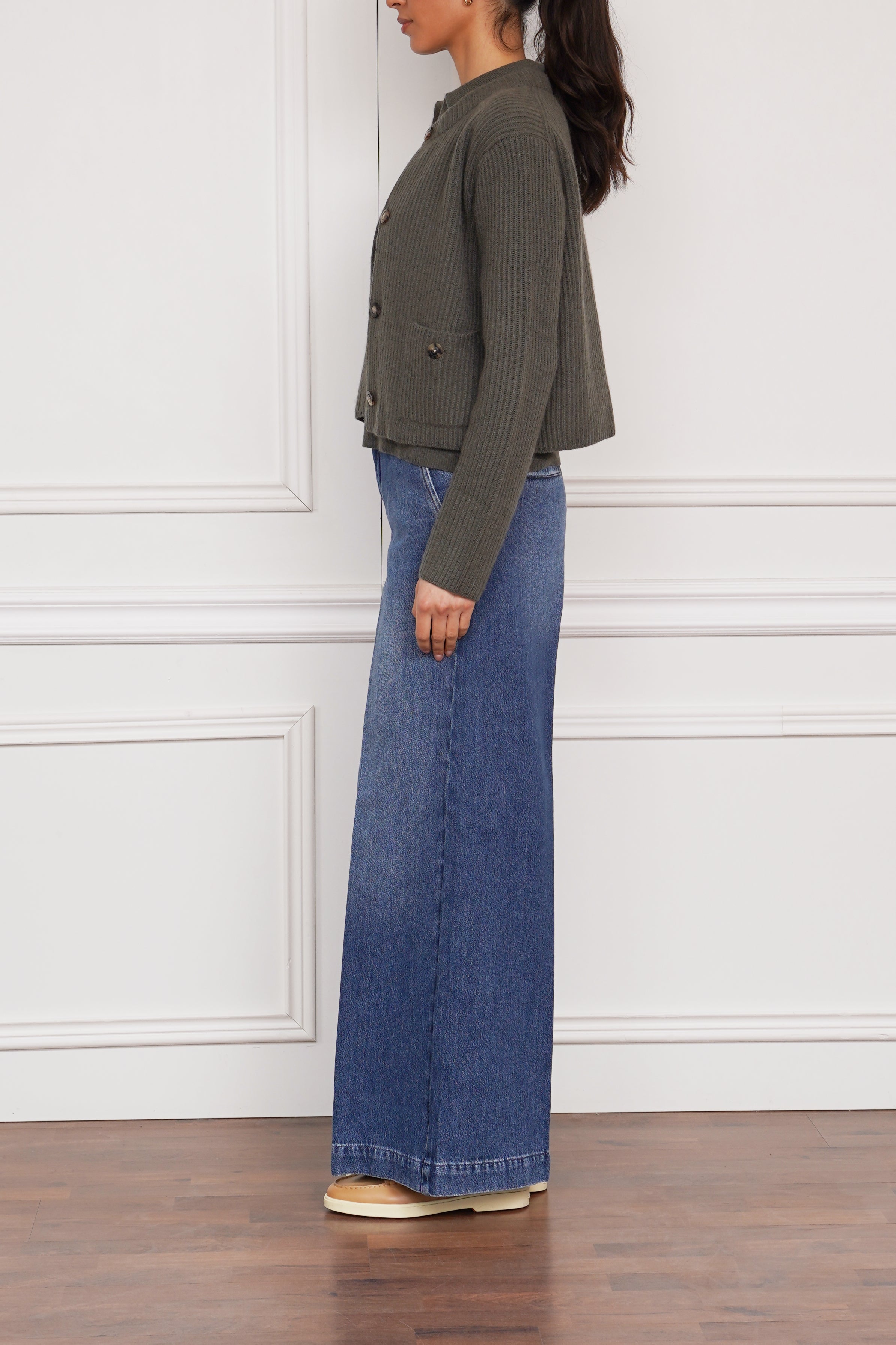 Strickjacke in grün