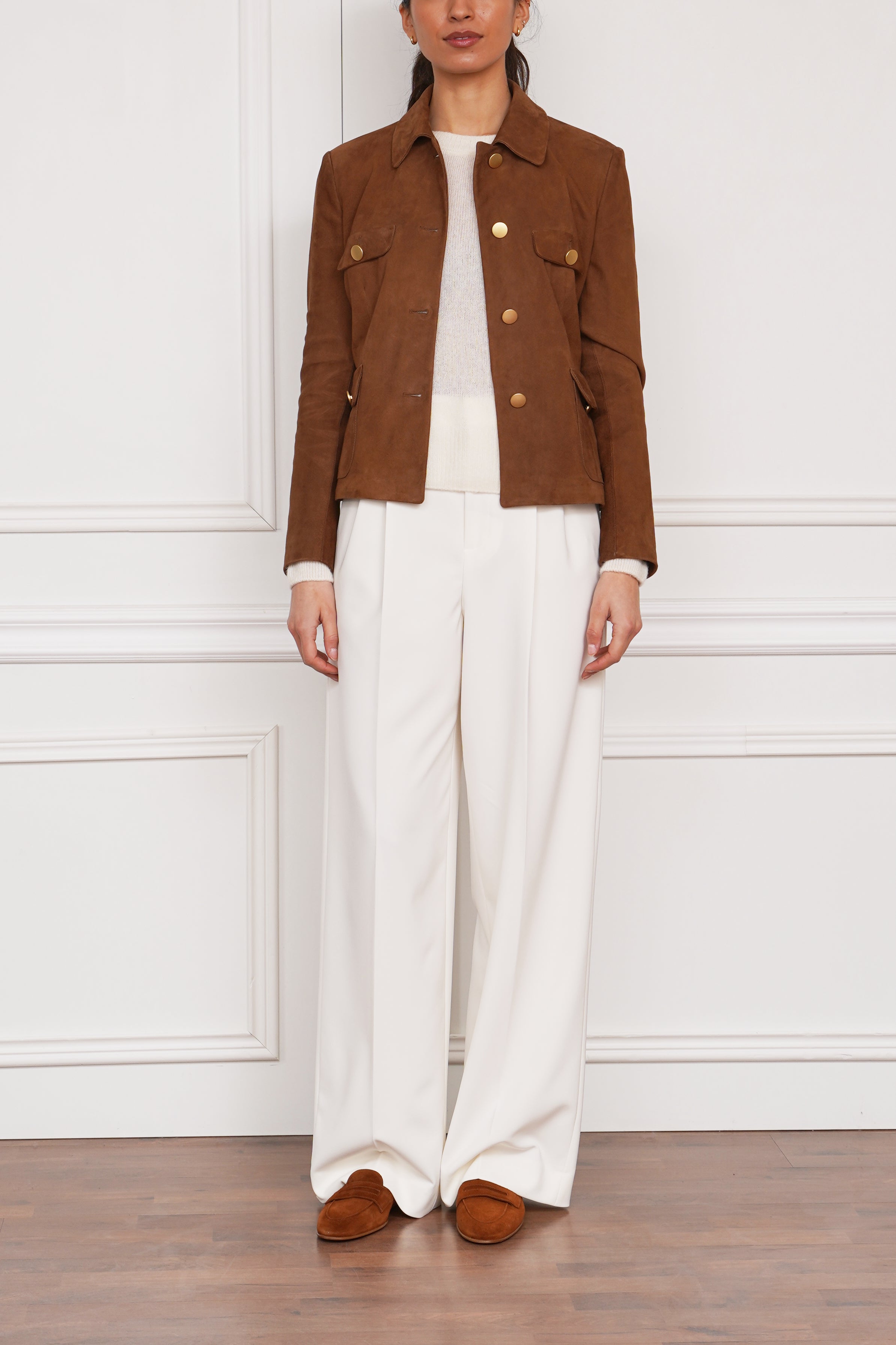 Wildlederblazer in braun