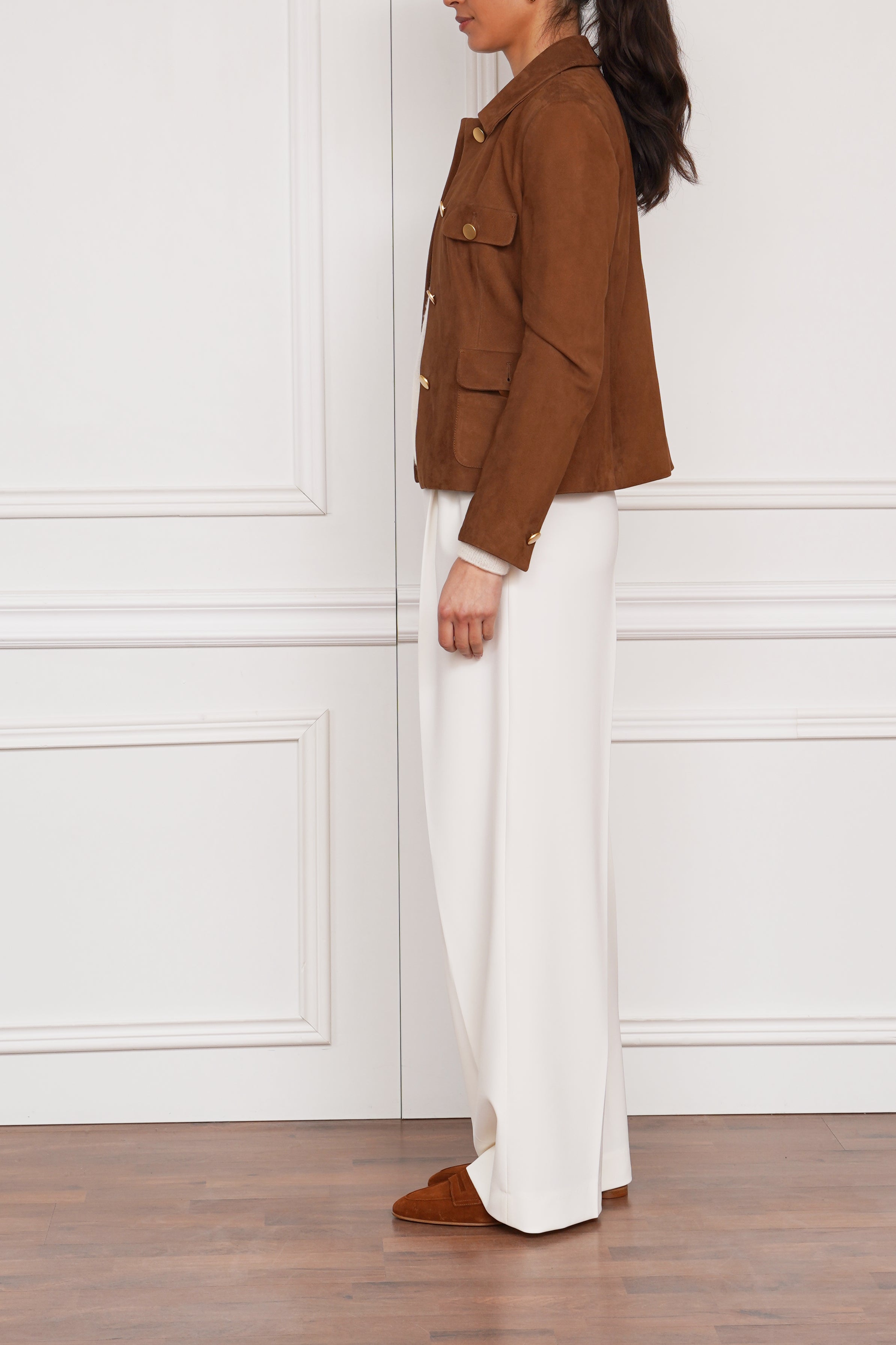 Wildlederblazer in braun