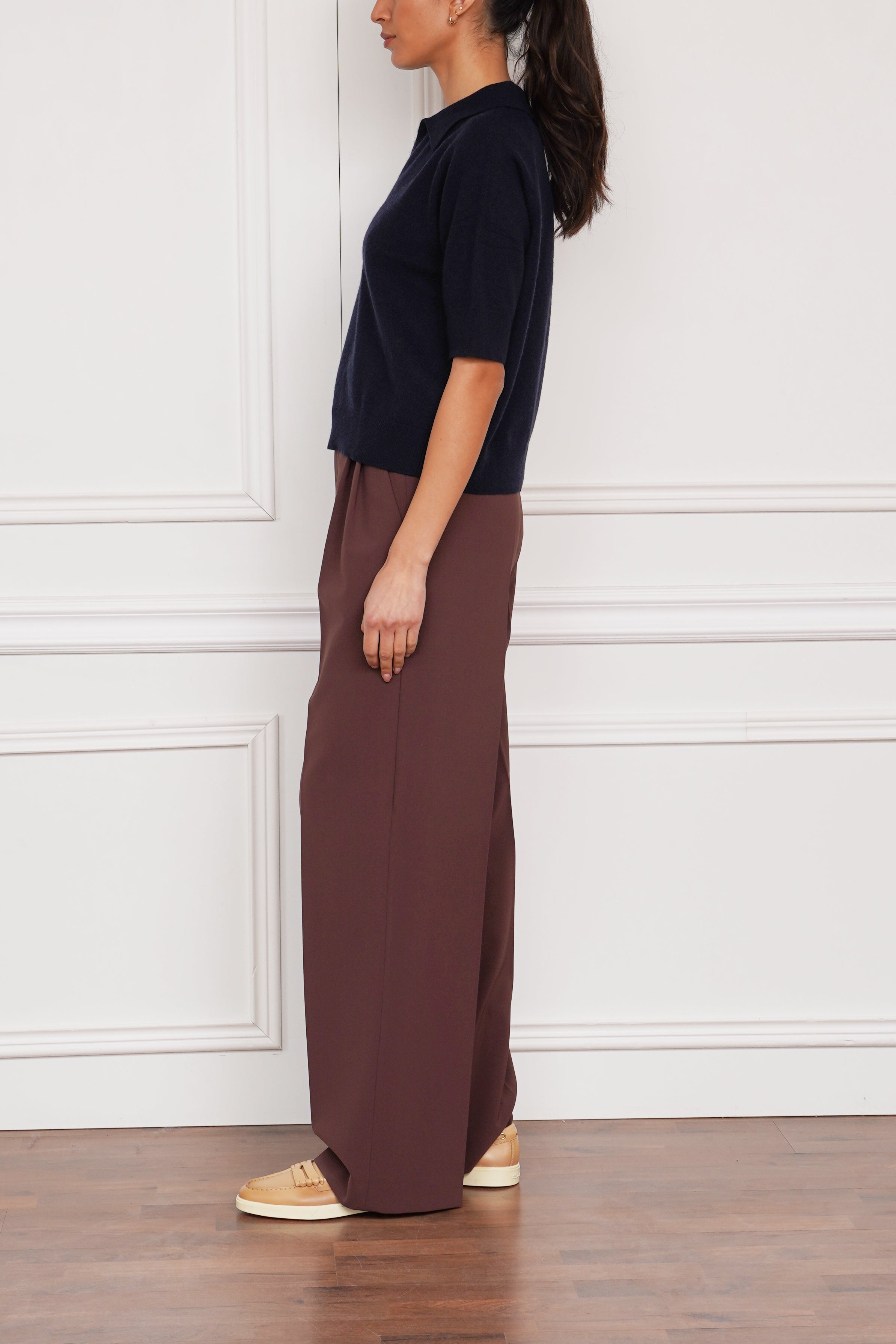 Strickpolo in marine