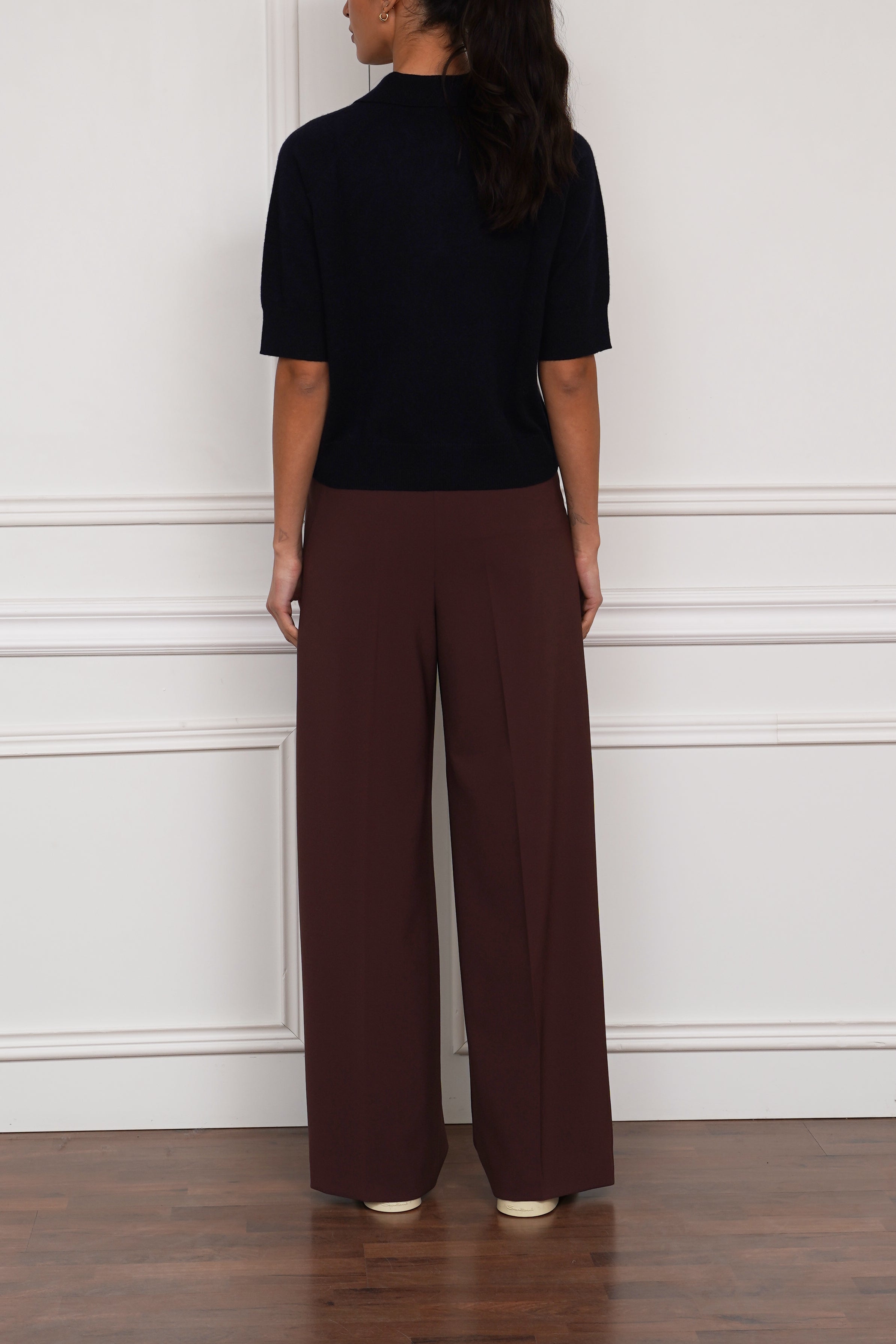 Strickpolo in marine