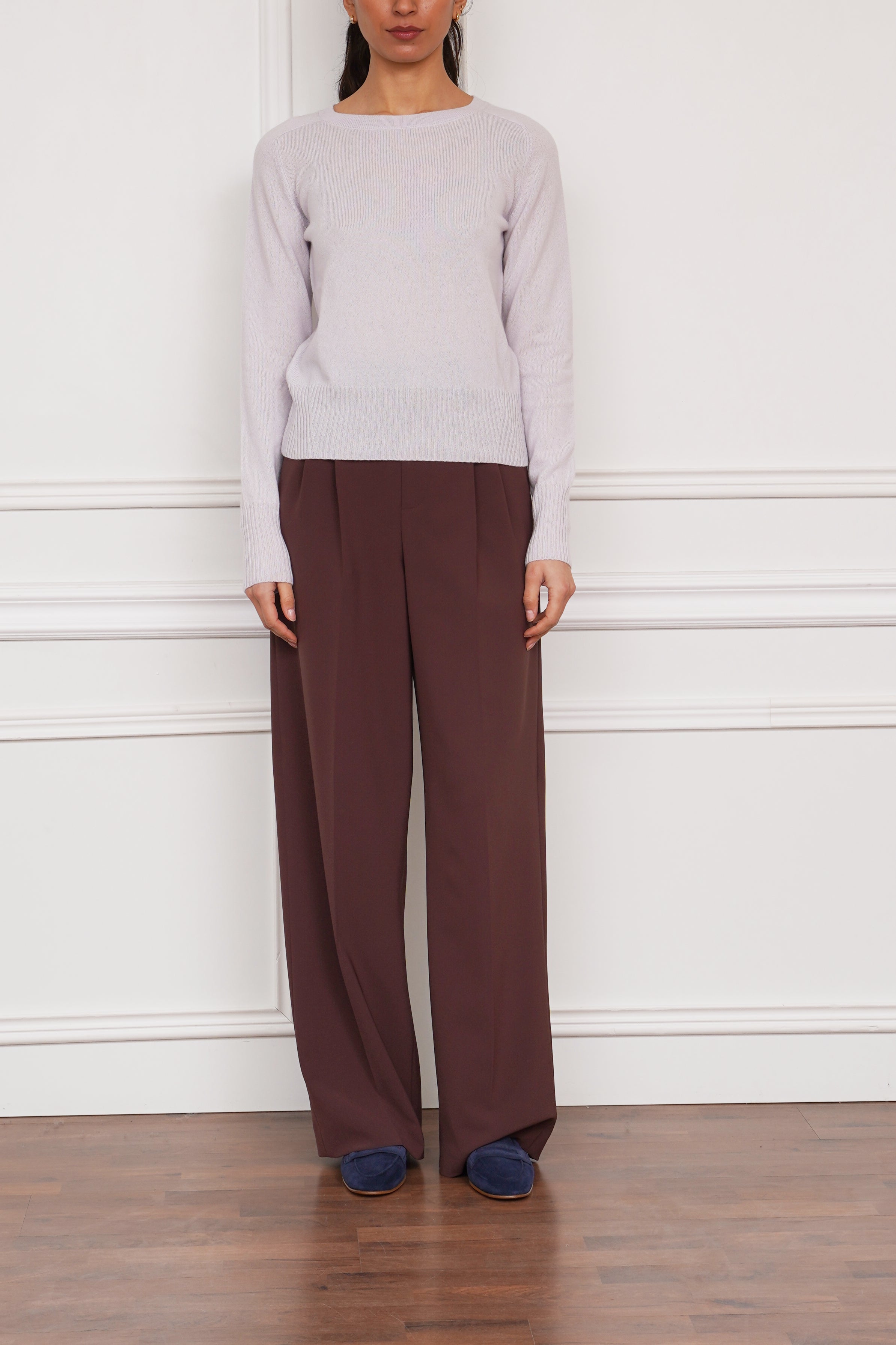 Kaschmirpullover in flieder