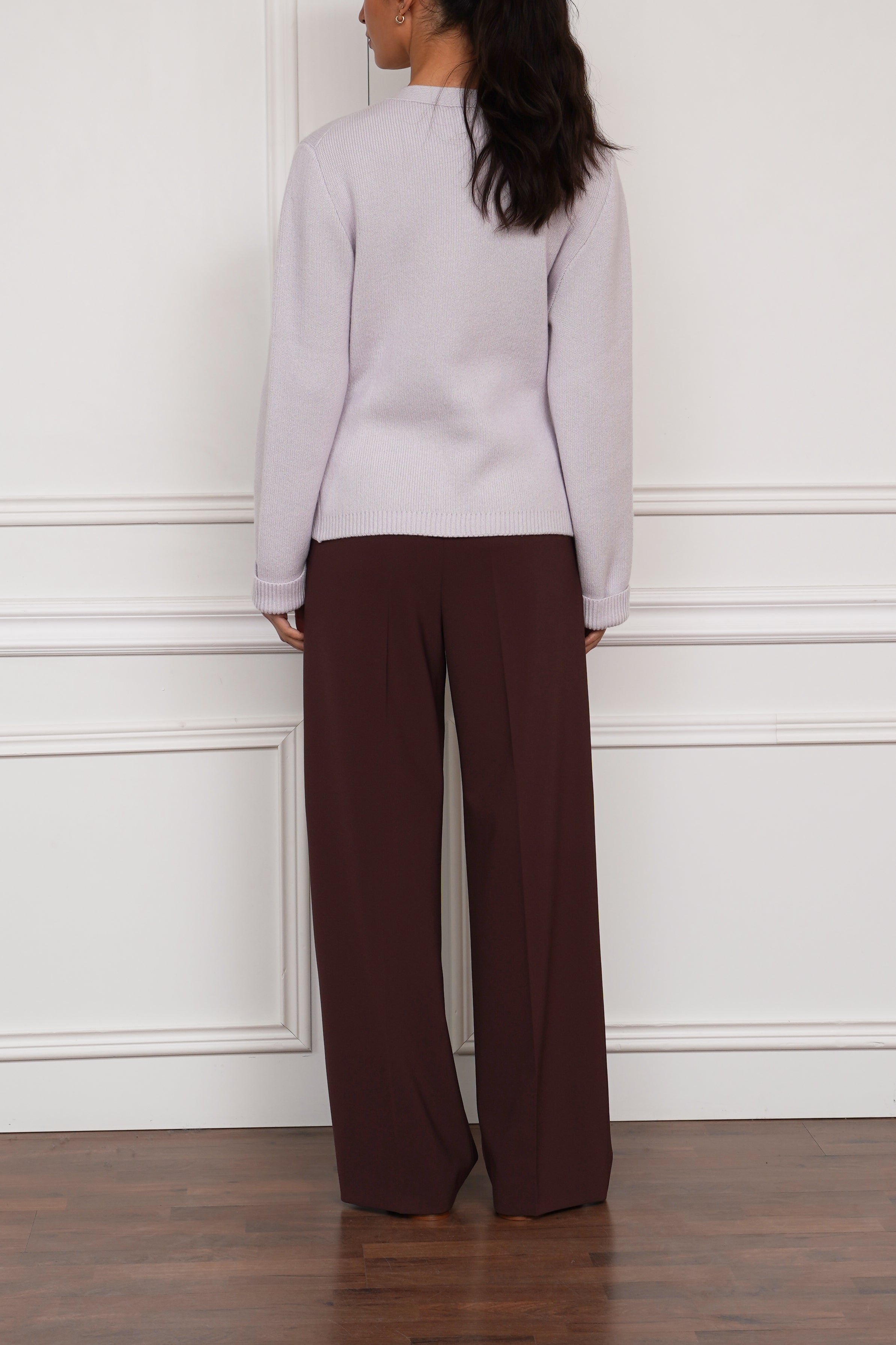 Kaschmirstrickjacke in flieder