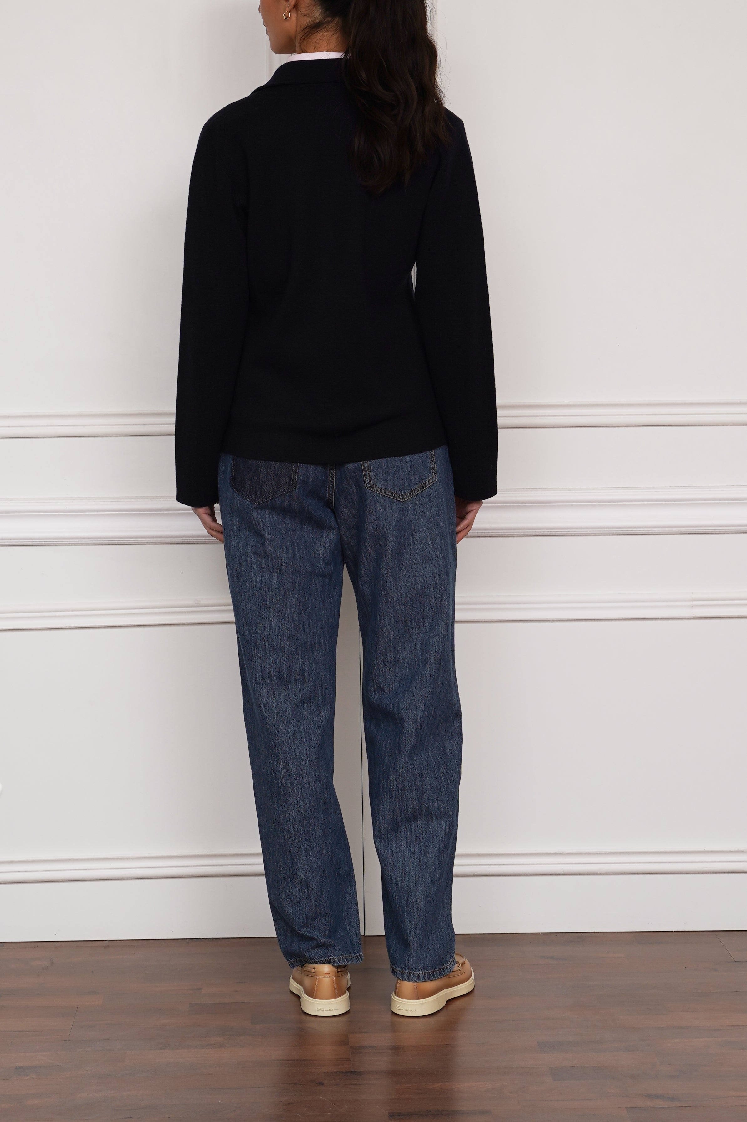 Strickjacke in marine