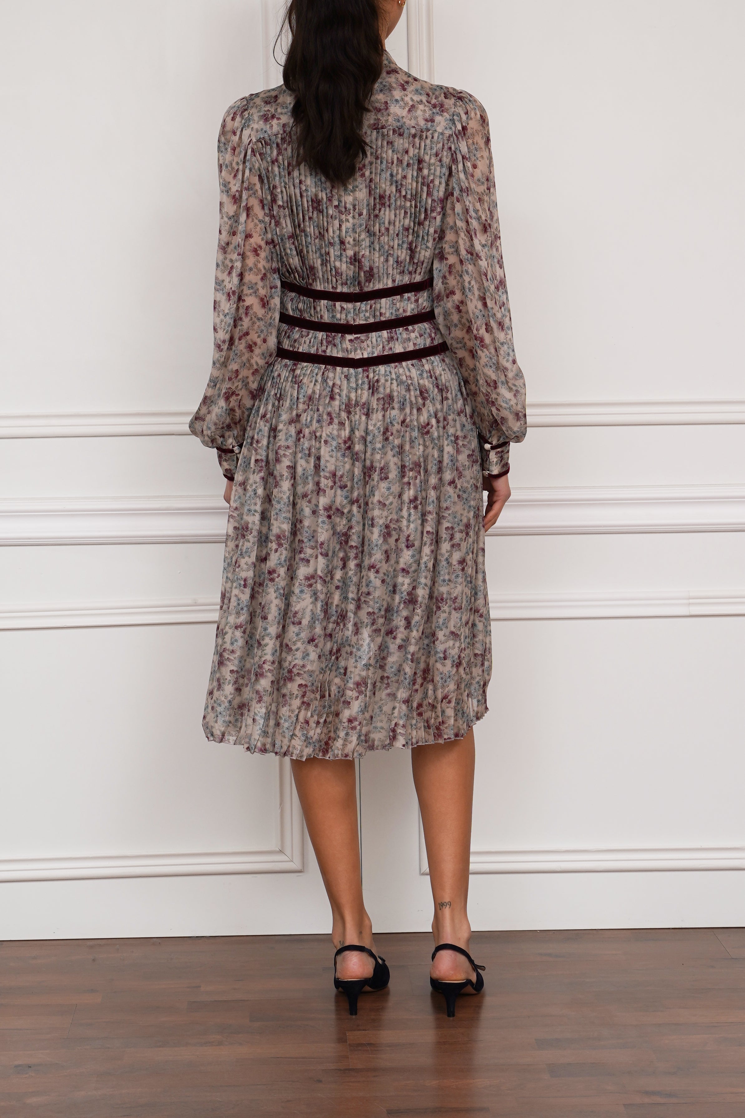 Gemustertes Midikleid in multi