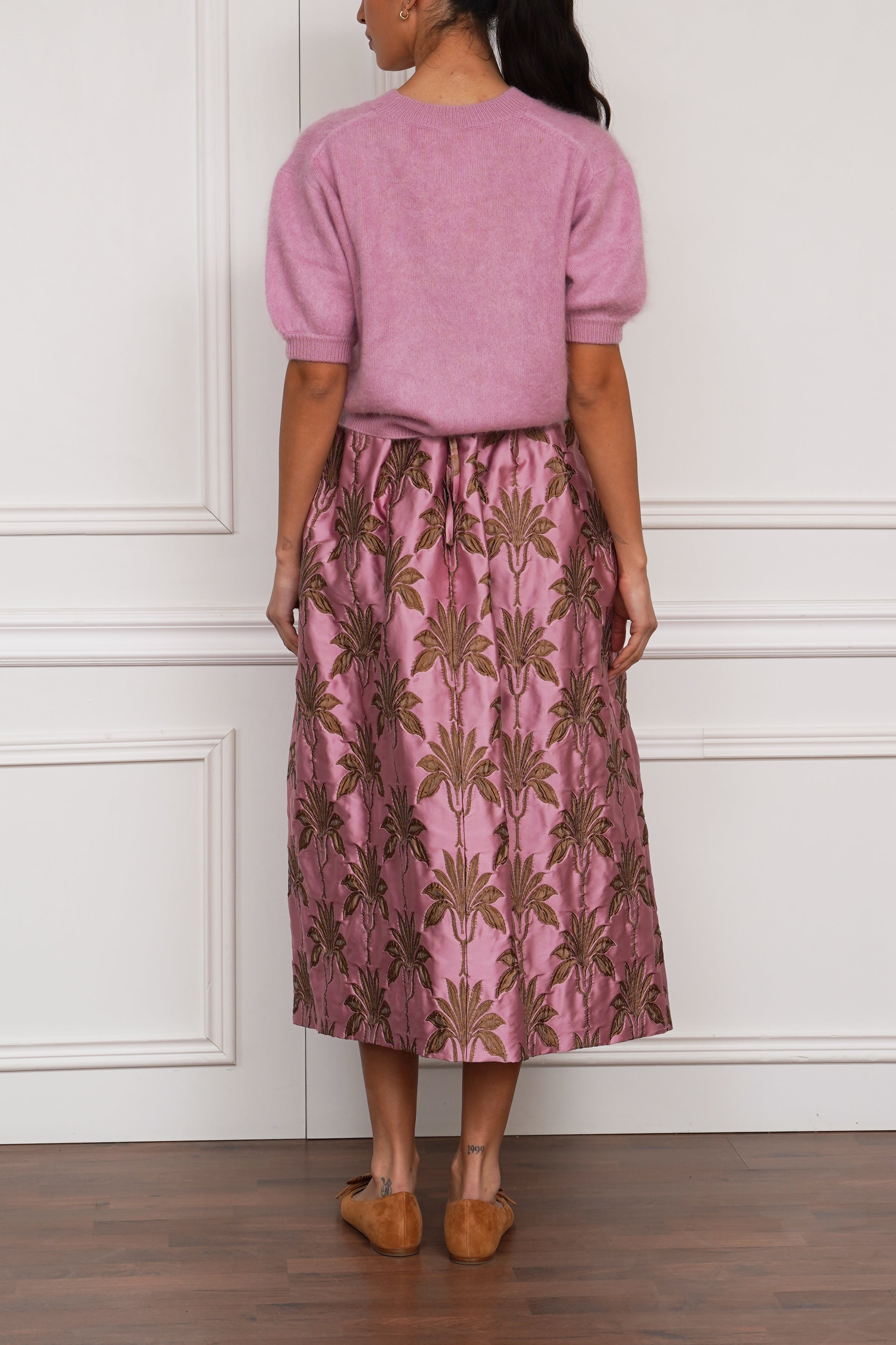 Kaschmir-Kurzarmpullover 'Juniper' in rosa