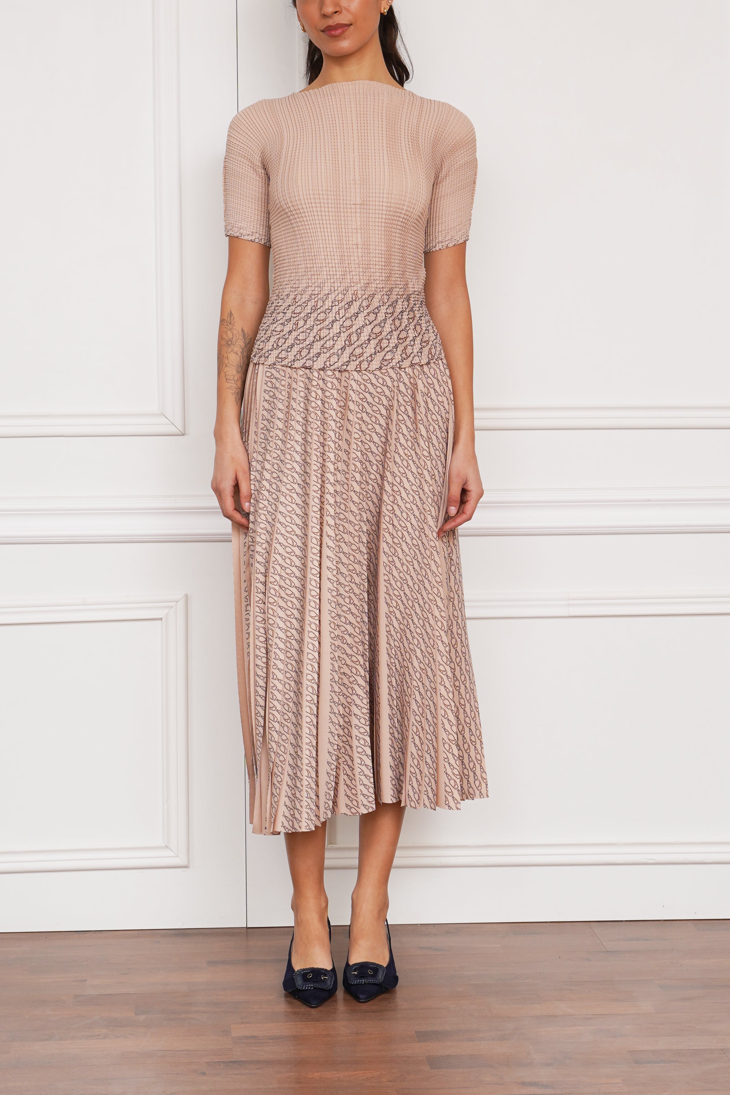 Plissee-Rock in rosa